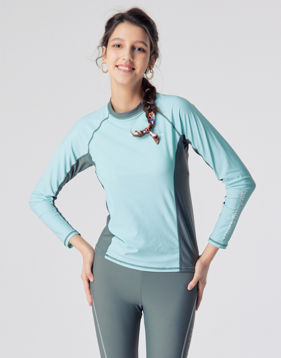 Haolang 薄荷綠女款長袖泳衣