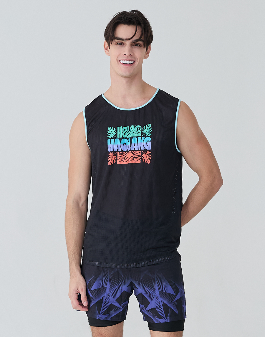 Haolang 中性海島透氣背心罩衫 Haolang 中性海島透氣背心罩衫