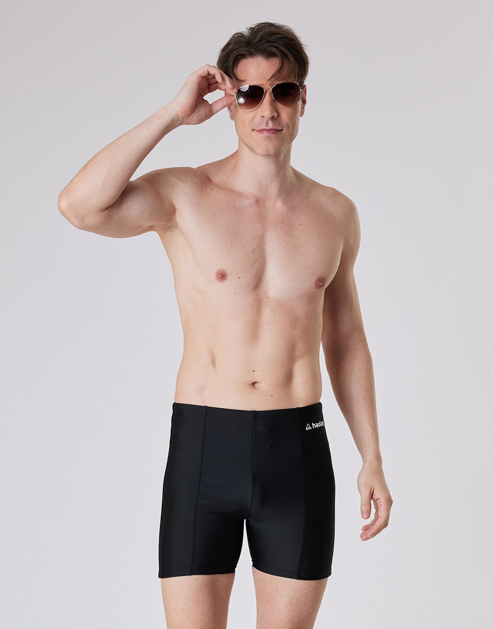 Haolang 經典黑五分泳褲