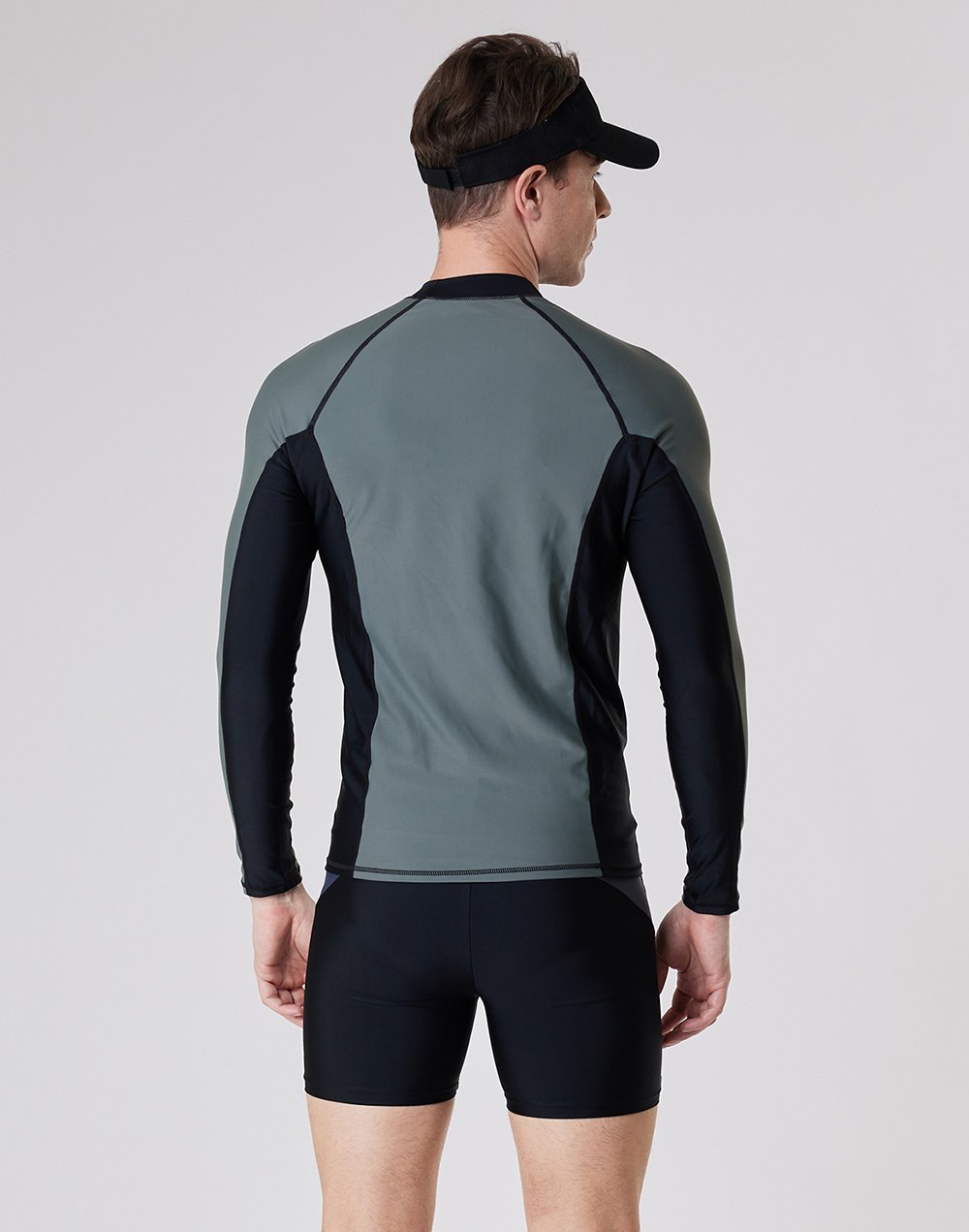 Haolang 炭灰綠男款長袖泳衣