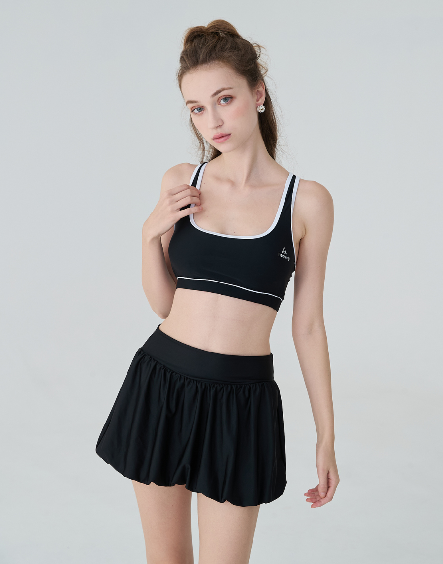 Haolang 經典黑運動比基尼TOP