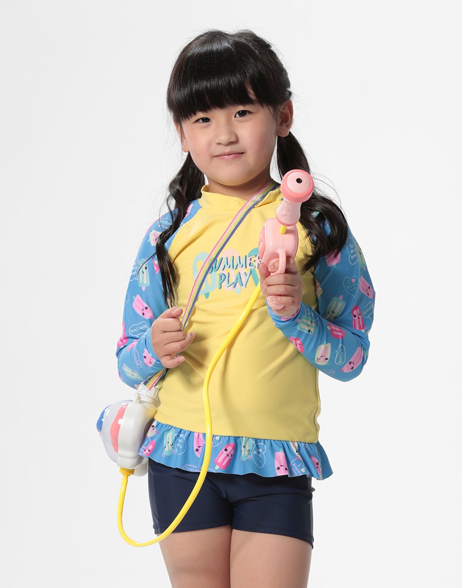 Haolang 冰棒女童長袖泳衣(整套)