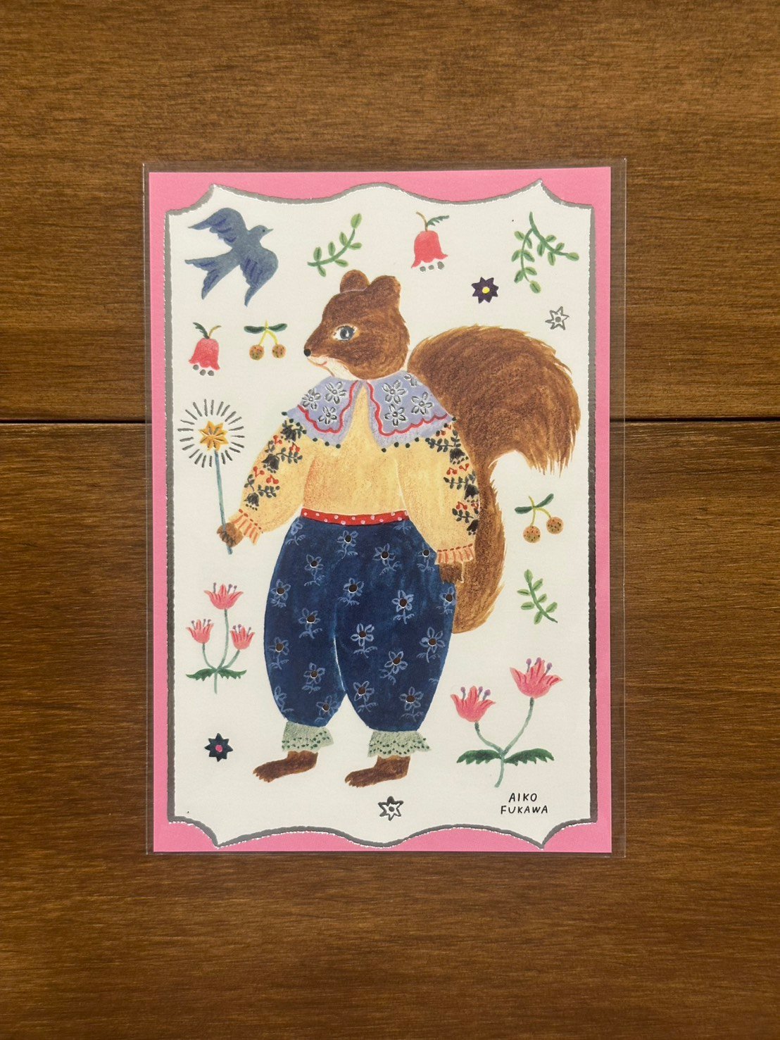 布川愛子 燙金明信片 charm