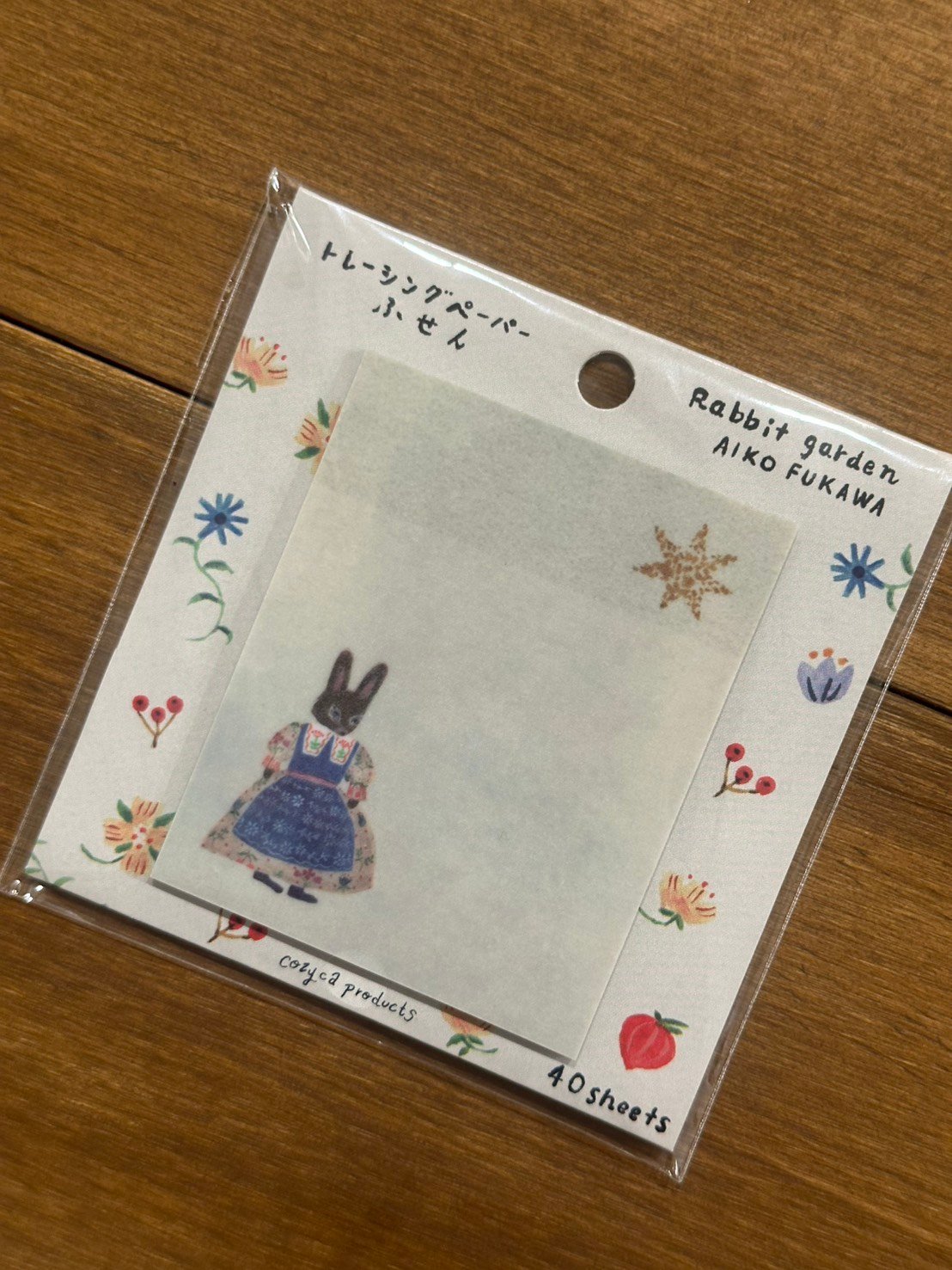 布川愛子 描圖紙便利貼 Rabbit garden