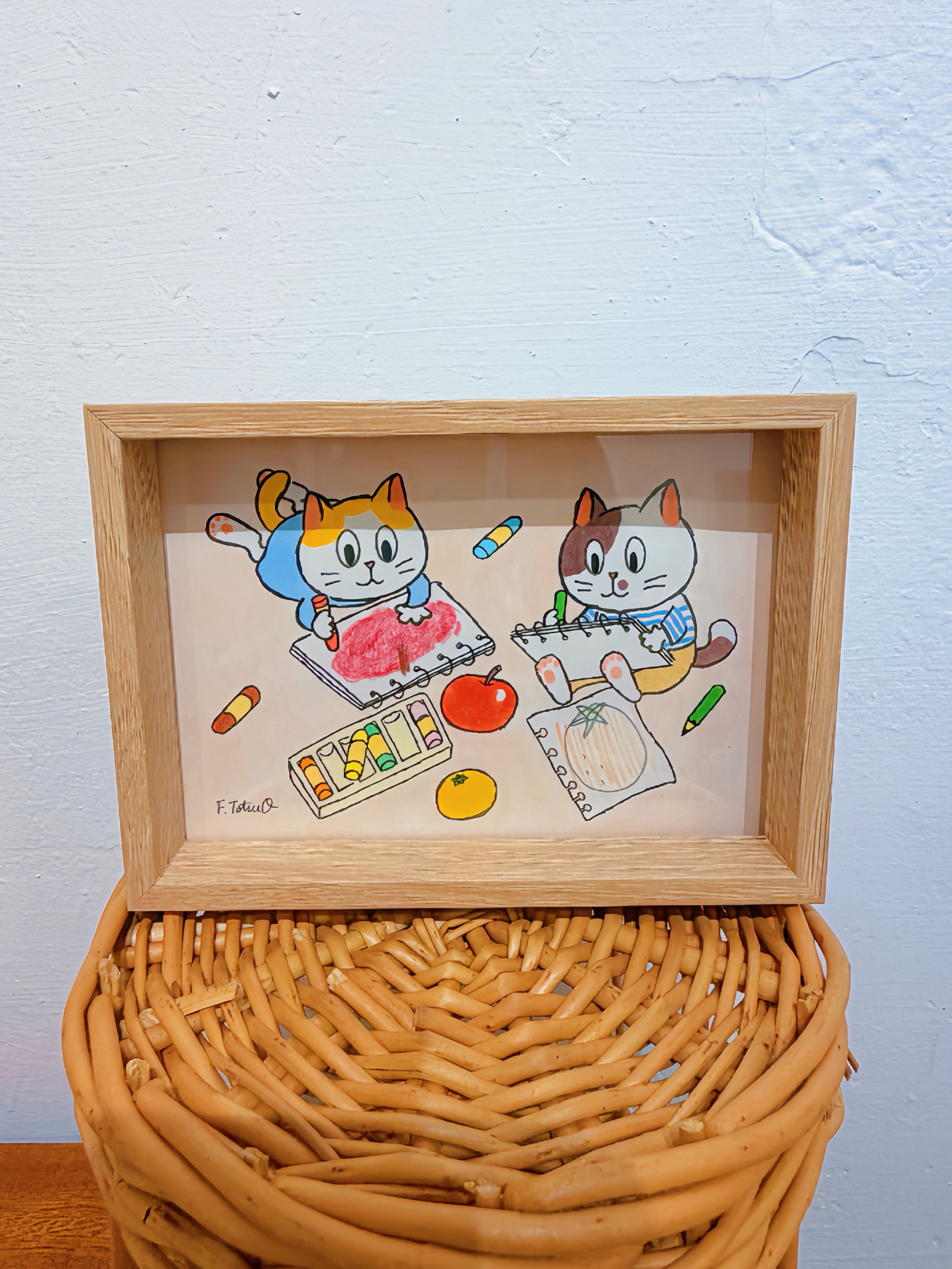 【作者原畫作品】古澤龍男老師迷你原畫 畫畫貓