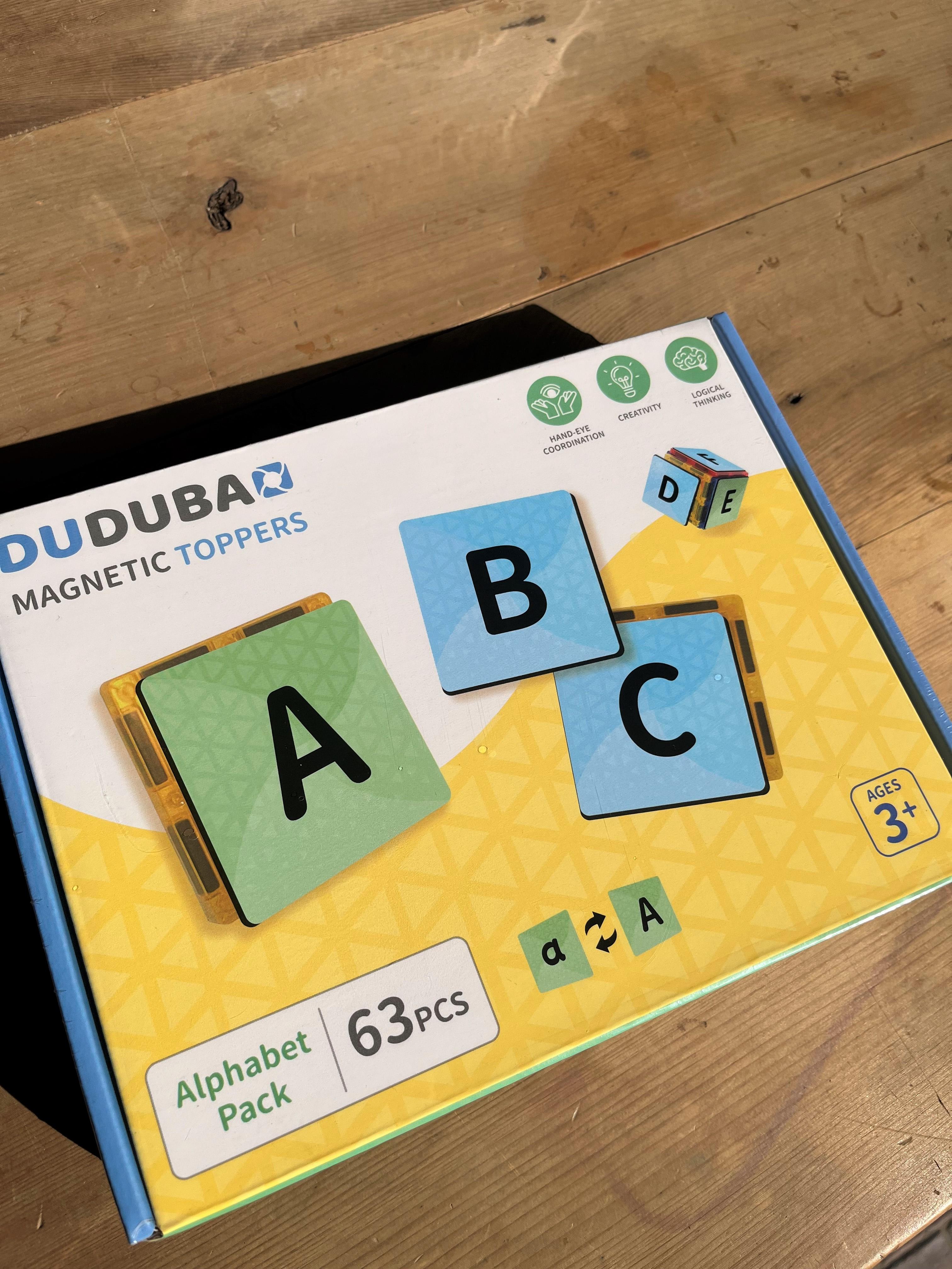 DUDUBAO 英文ABC學習卡片組（磁力片專用63片)