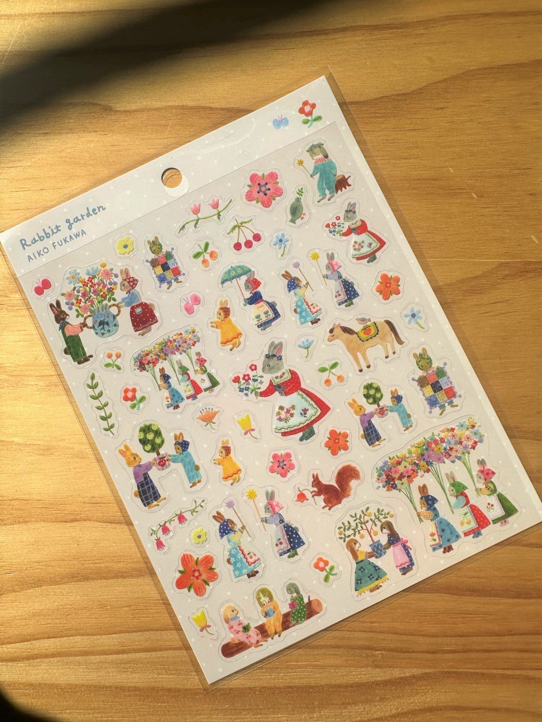 布川愛子 貼紙 Rabbit garden