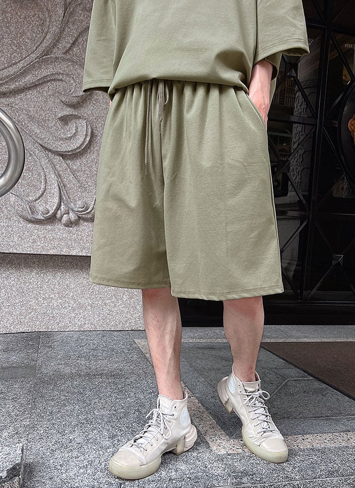 【 Giusto 】熱銷款｜高磅數衣襬開衩套裝 《 短褲 》