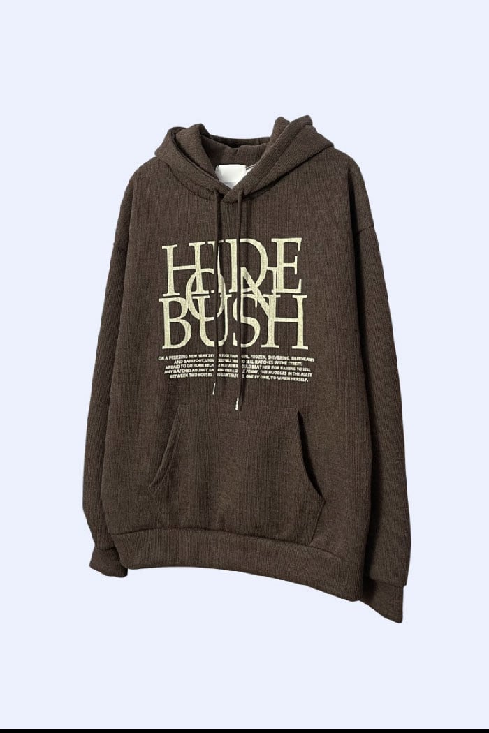 【 Giusto 】文字設計針織連帽長袖上衣