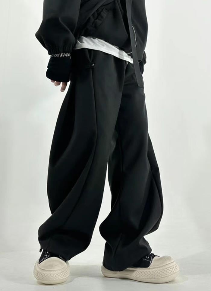 【 Giusto 】混羊毛前衛版型鈕扣厚磅棉褲