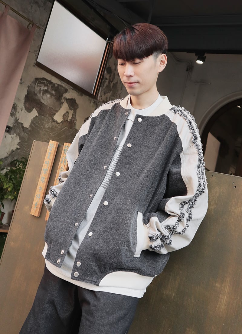 【 Giusto 】時尚度滿分手袖抽鬚牛仔外套