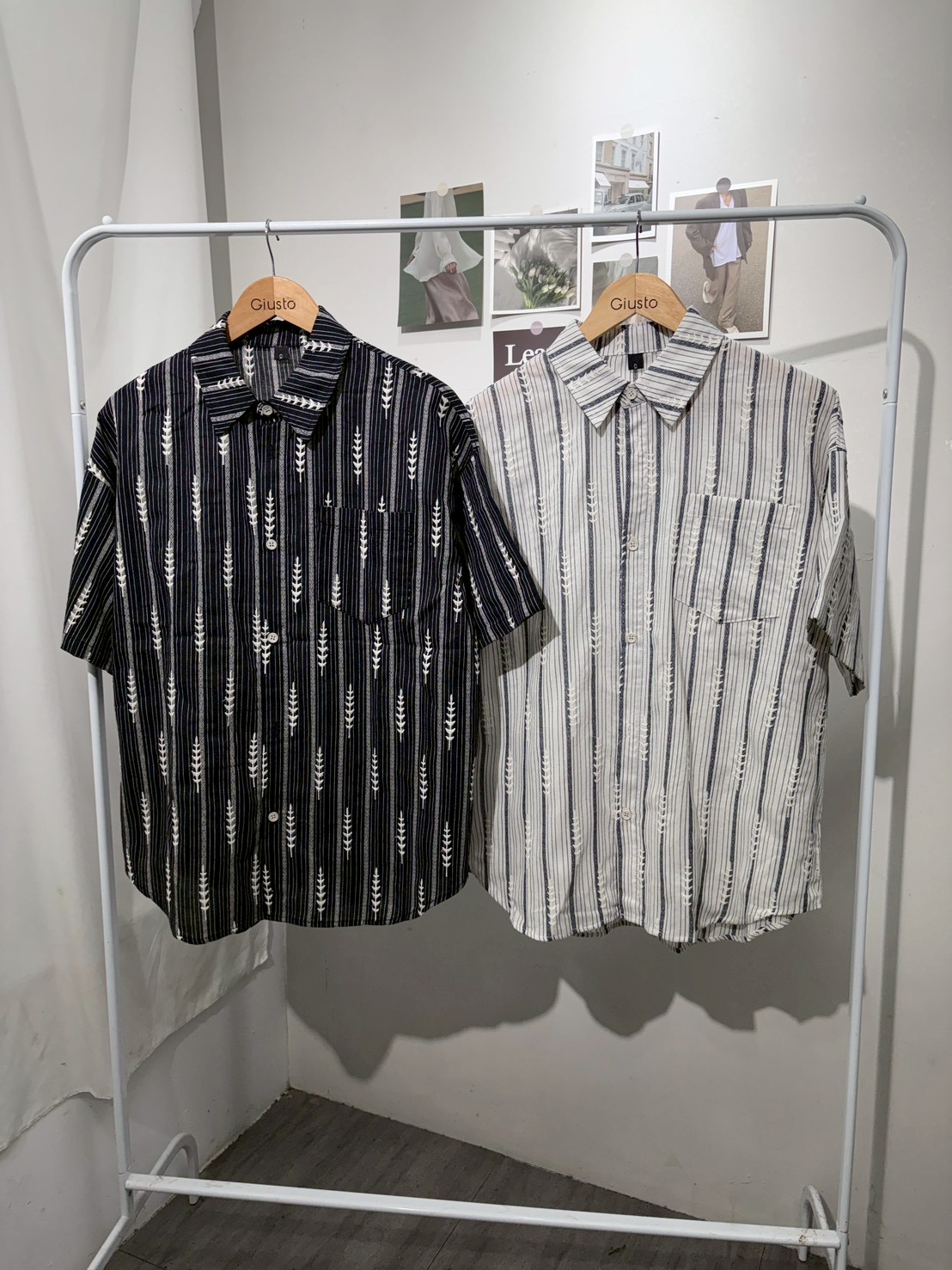 【 Giusto 】民族刺繡風提花襯衫