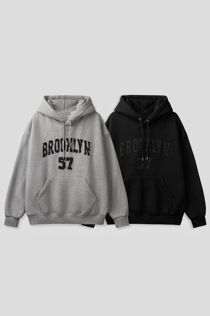 【 Giusto 】不收編英字內磨毛連帽T