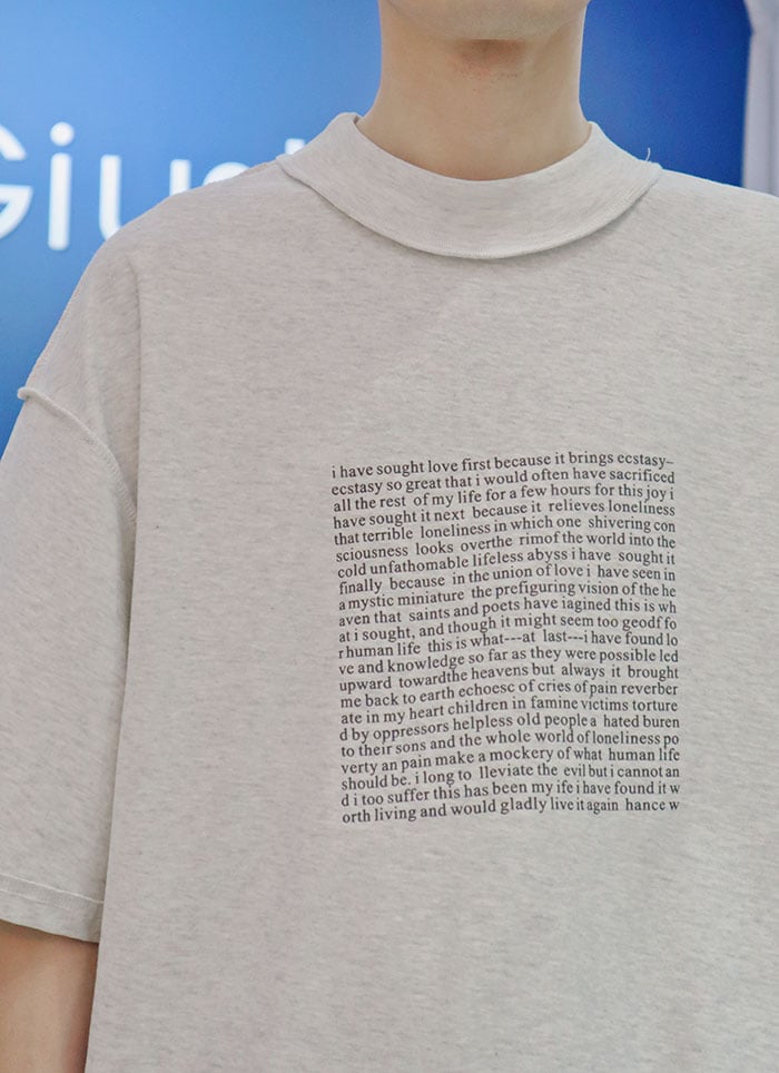 【 Giusto 】反車線厚磅數英字短T