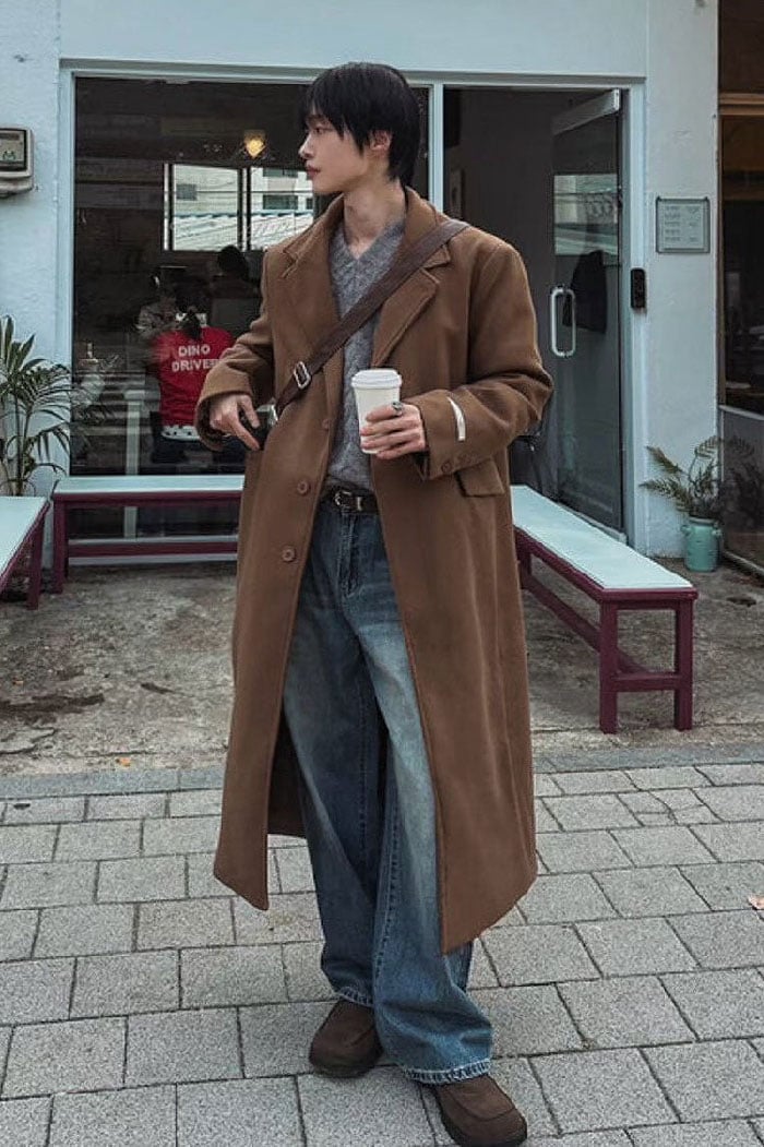 【 Giusto 】手袖布標高質感長版大衣