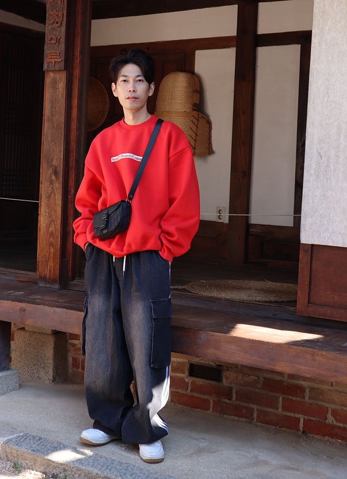 【 Giusto 】簡約胸前布標百搭大學t