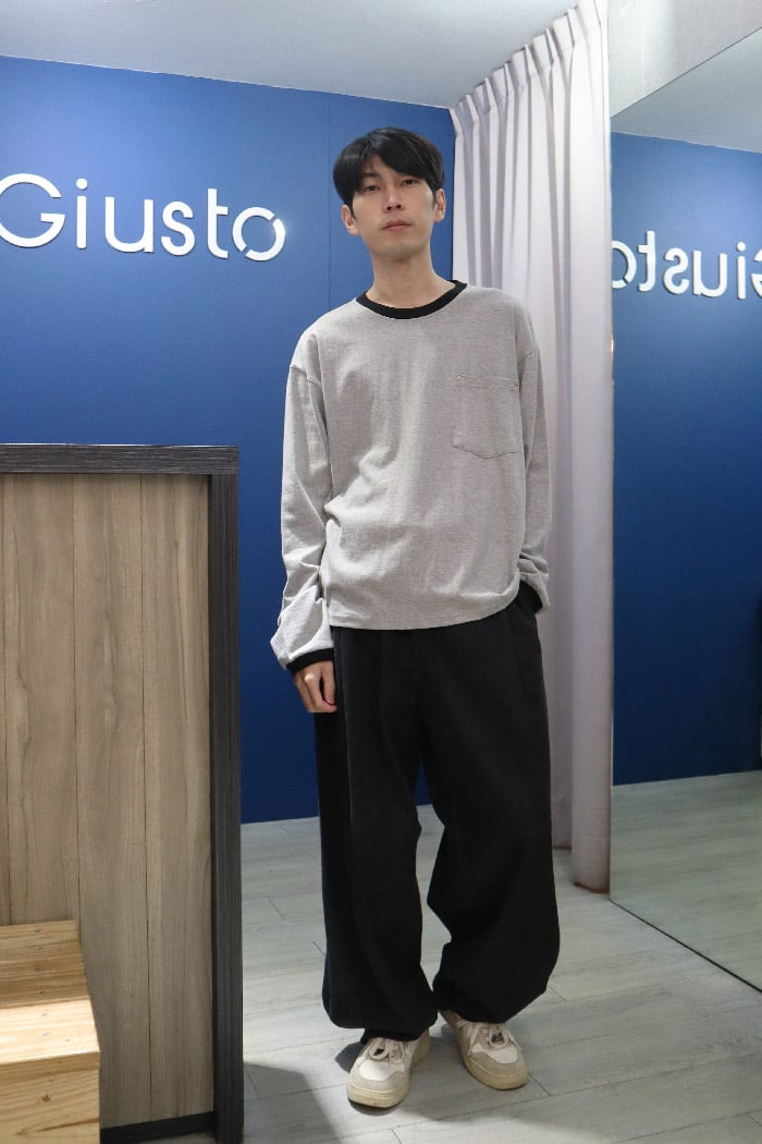 【 Giusto 】胸前口袋配色滾邊上衣