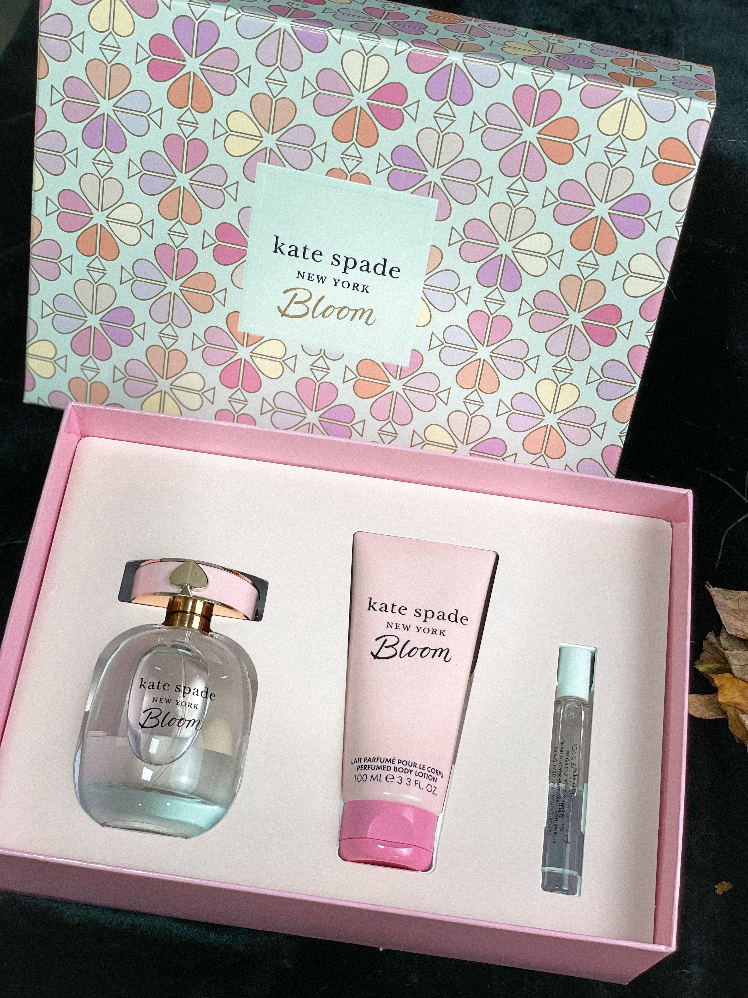 KATE SPADE 桃氣花語淡香水禮盒(淡香精100ml+香水筆7.5ml+身體乳100ml