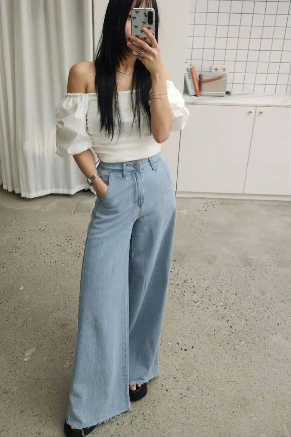 ♡正韓♡法式泡泡袖上衣