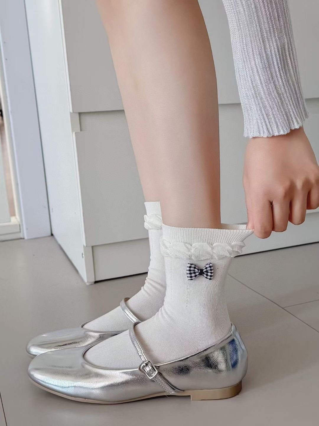 ♡正韓♡可愛蝴蝶結蕾絲襪