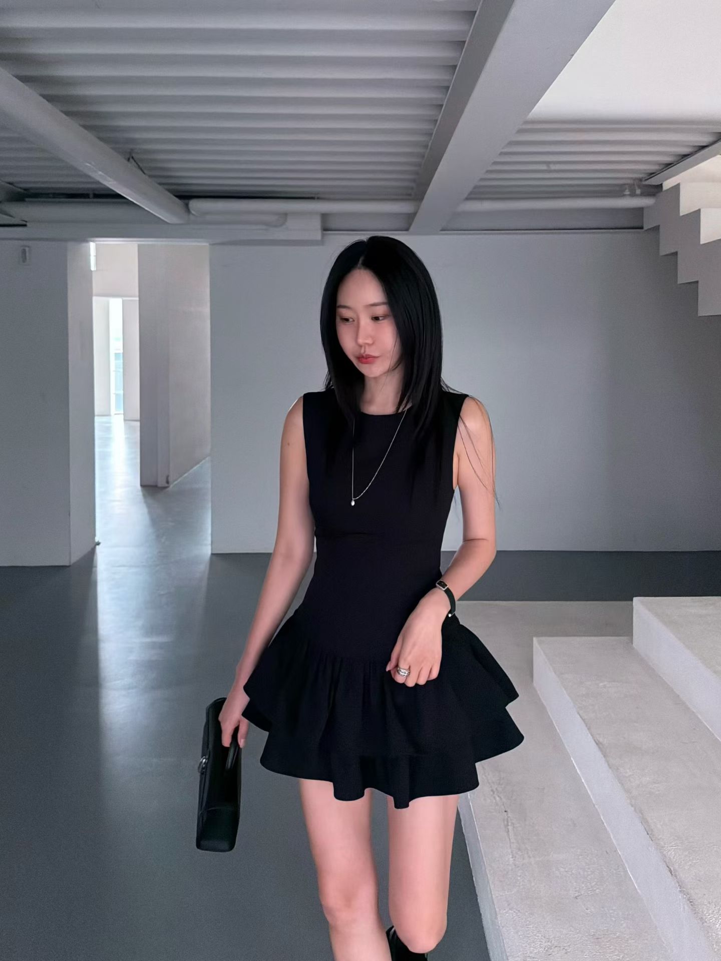 ♡正韓♡甜酷蛋糕裙洋裝+西外