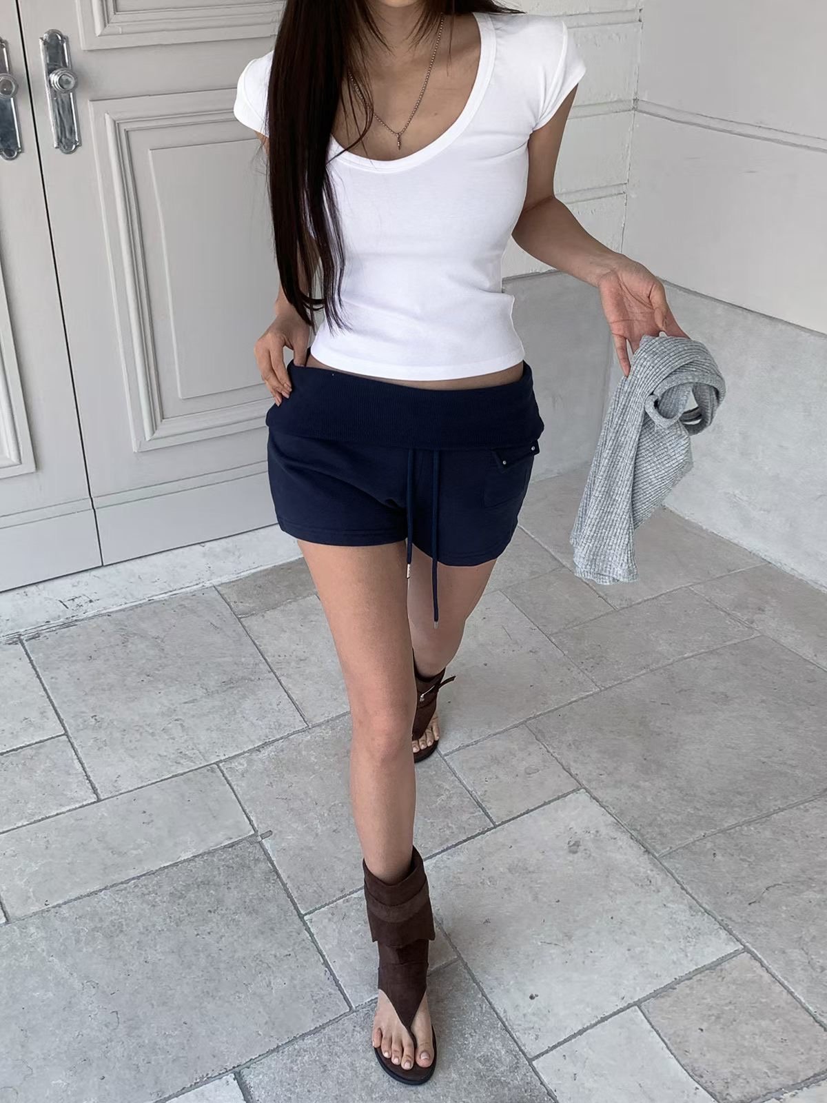 ♡正韓♡親膚基礎圓領短T