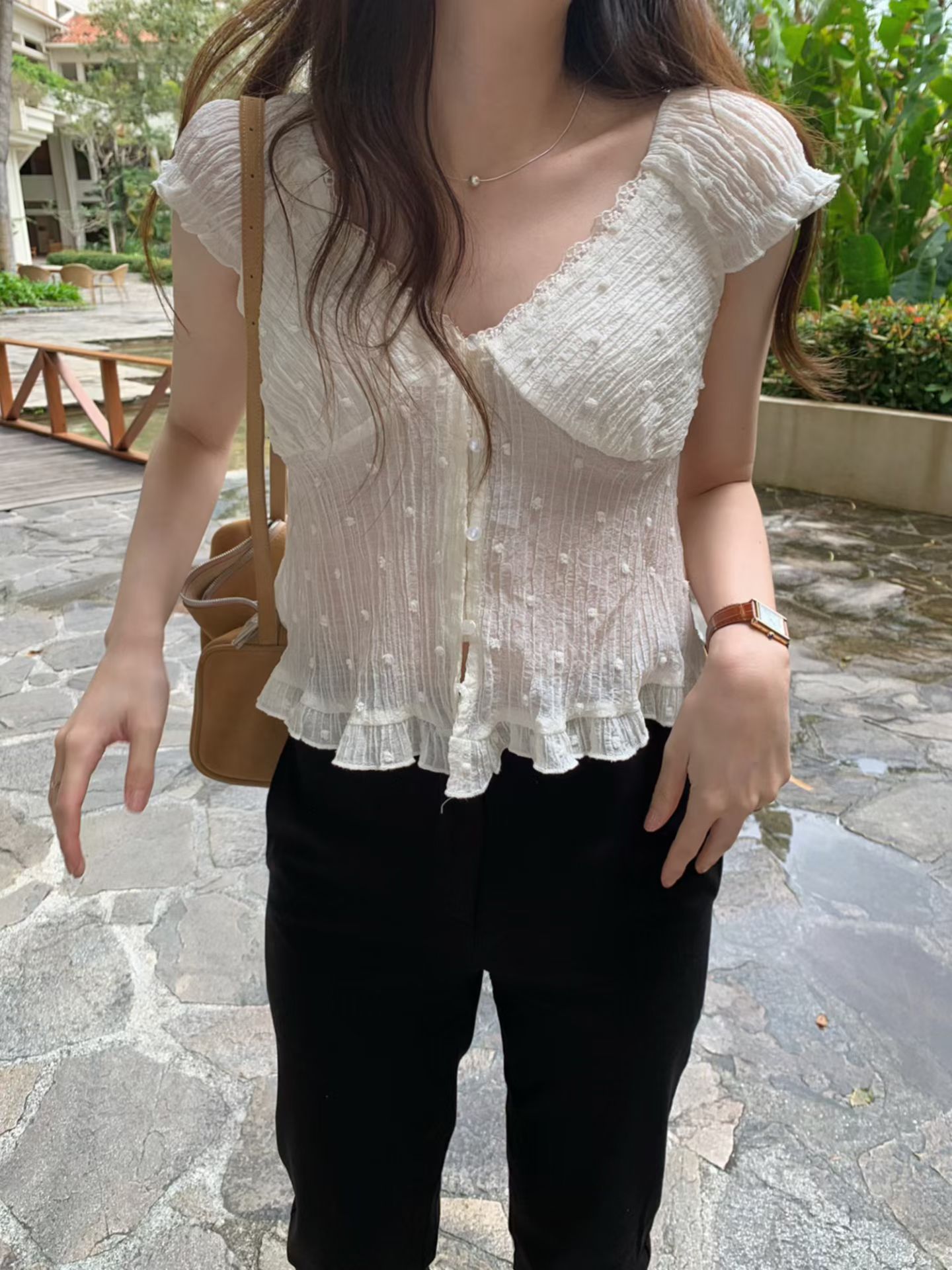 ♡正韓♡仙氣微透浪漫上衣