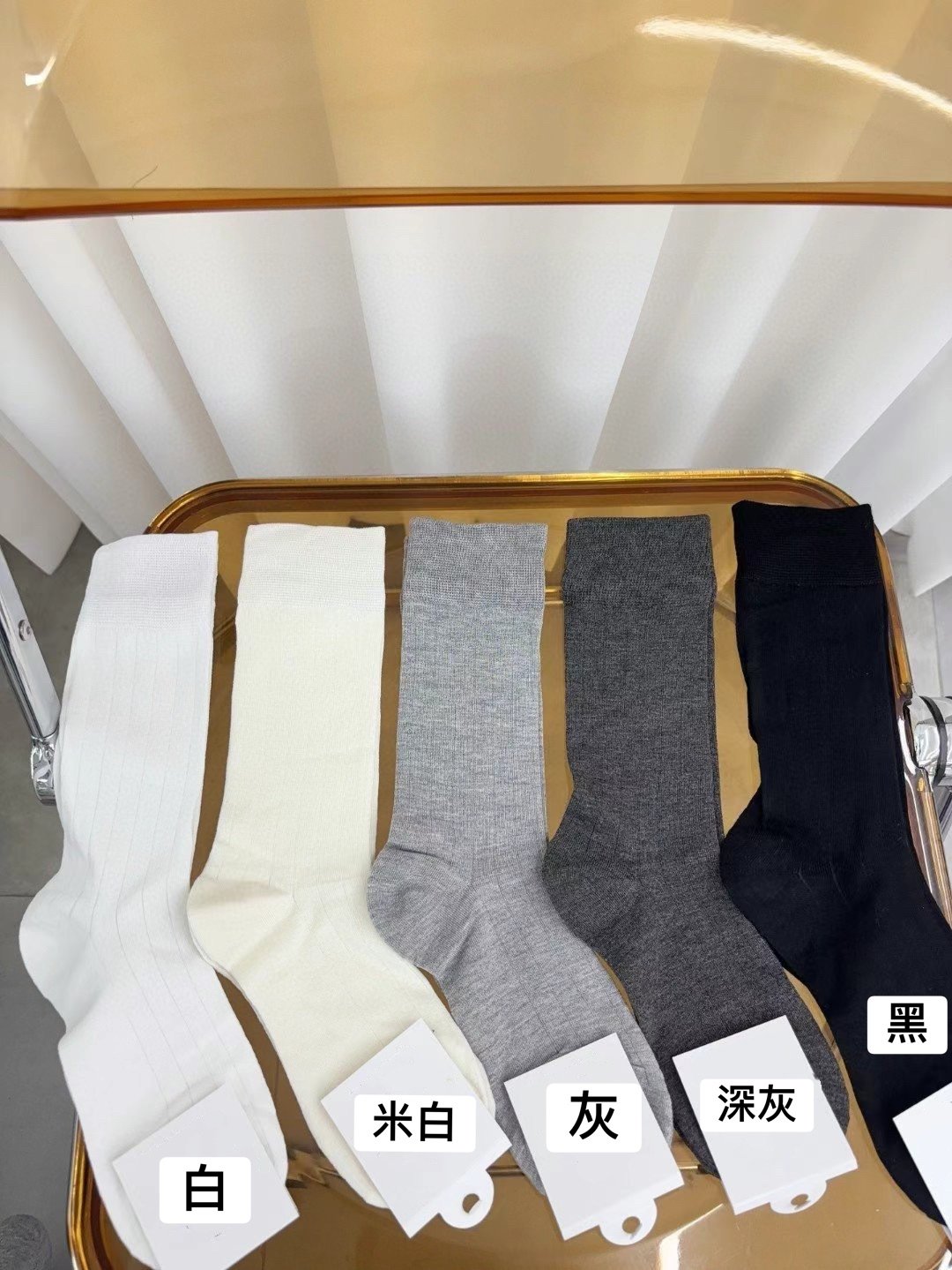 ♡正韓♡夏日涼感素色坑條襪