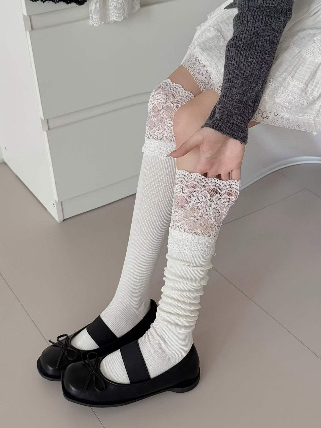 ♡正韓♡蕾絲拼接襪