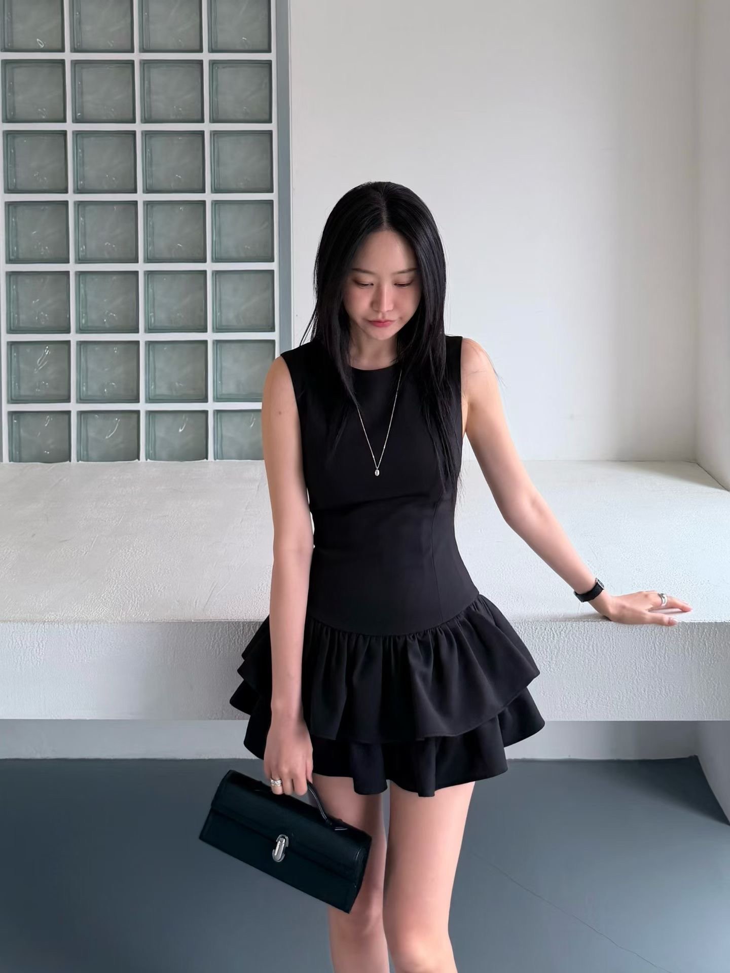 ♡正韓♡甜酷蛋糕裙洋裝+西外