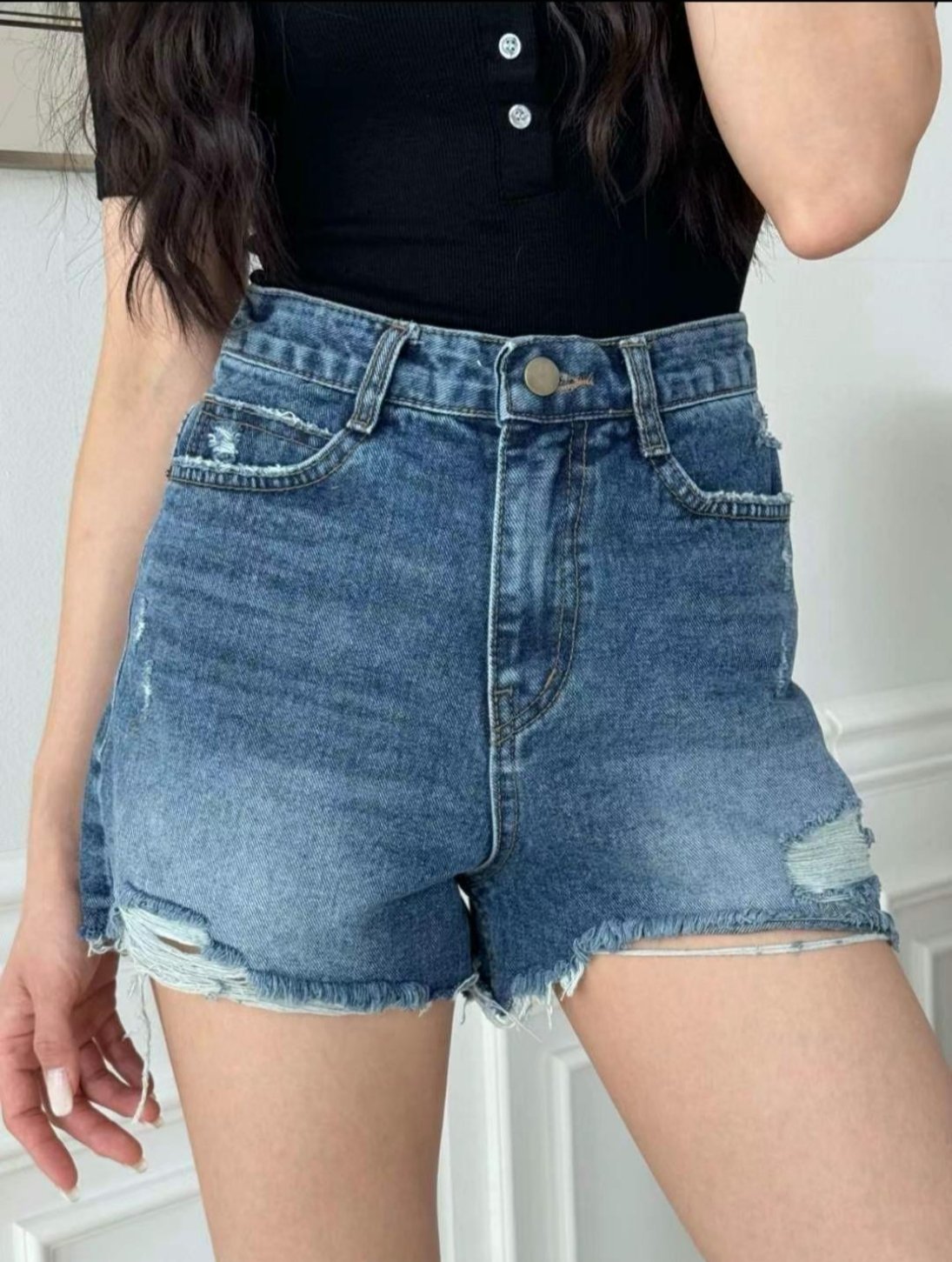♡正韓♡歐美刷破牛仔短褲