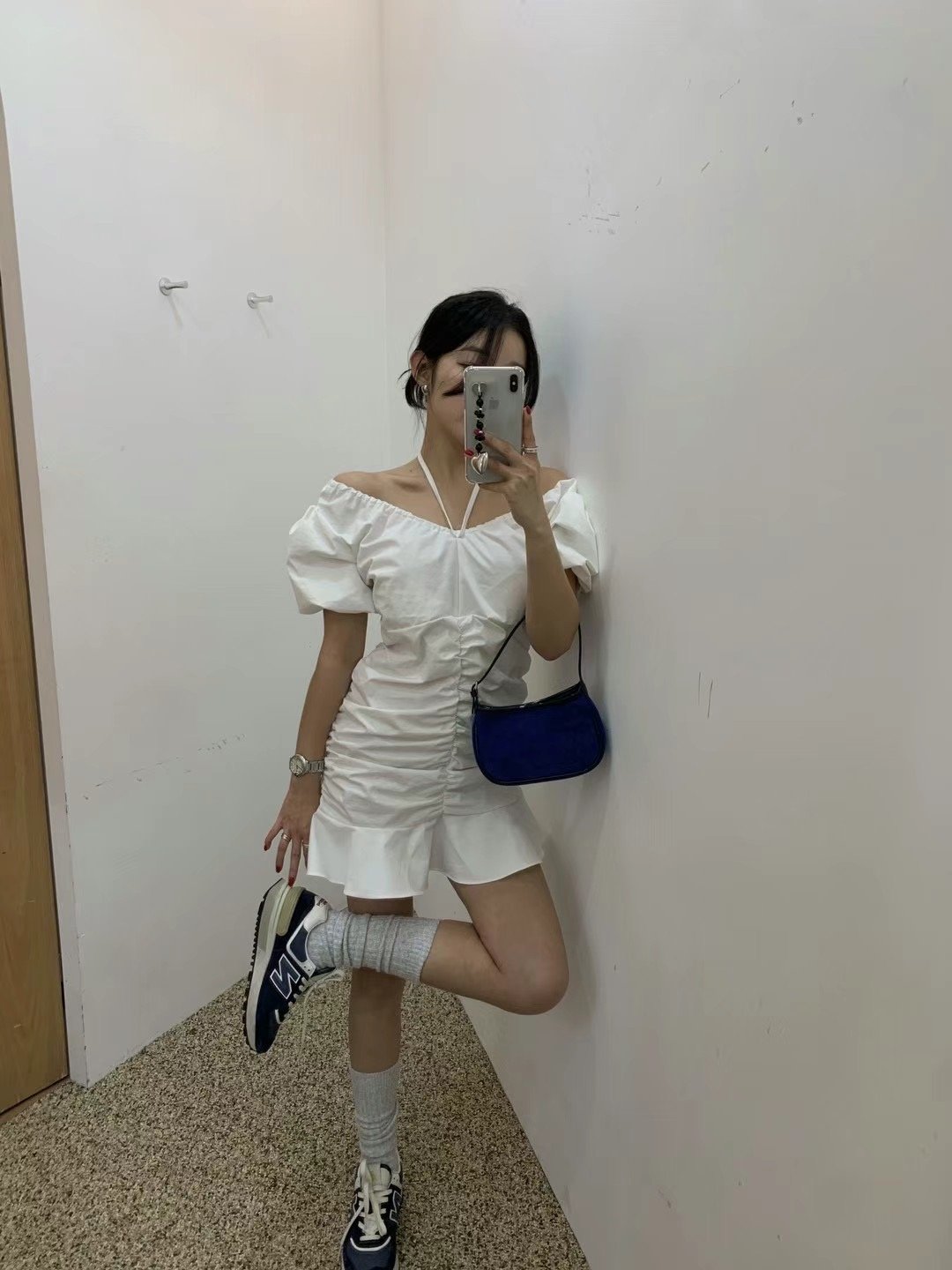 ♡正韓♡澎袖抓皺洋裝