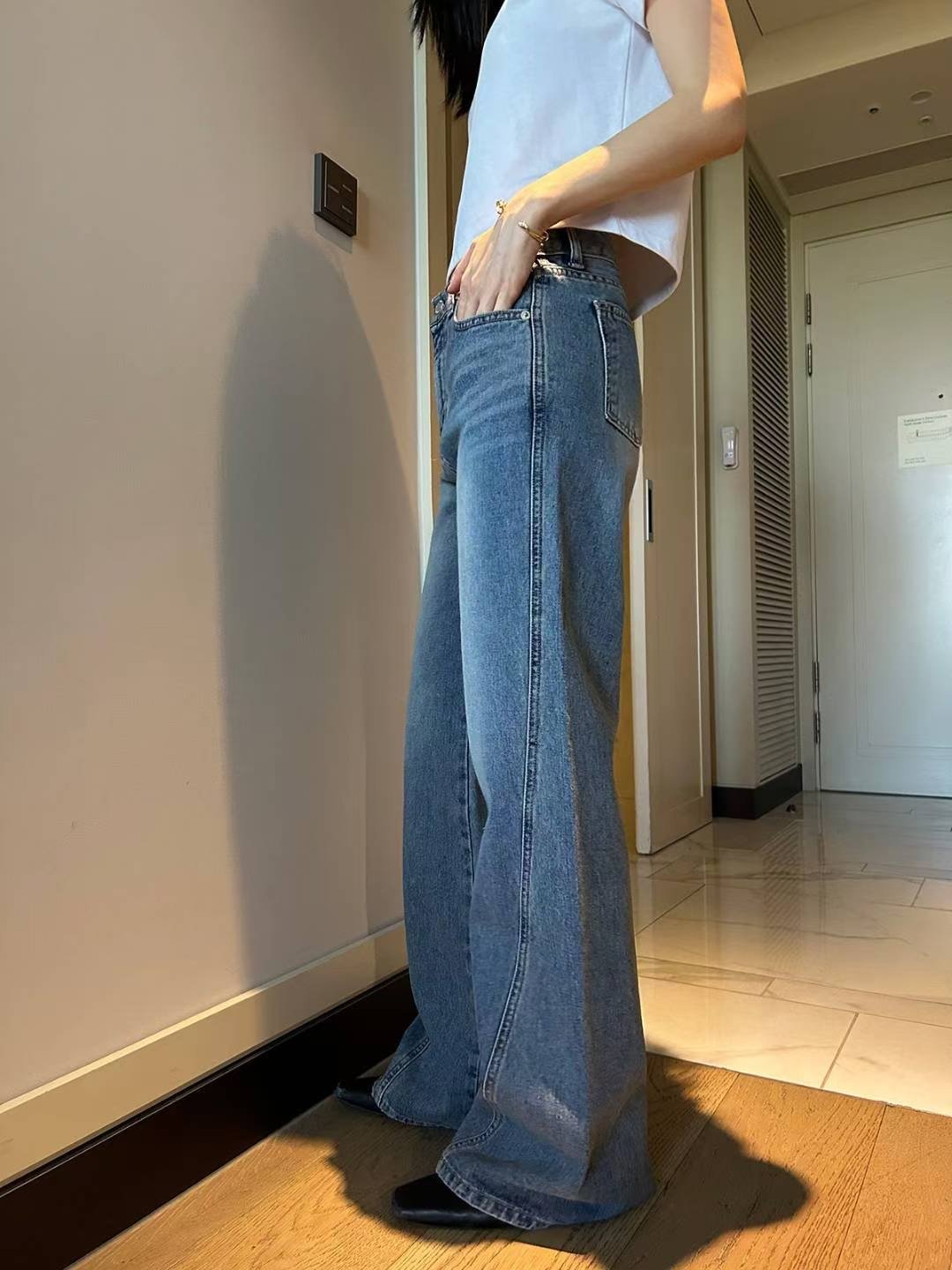 ♡正韓♡復古刷色牛仔褲