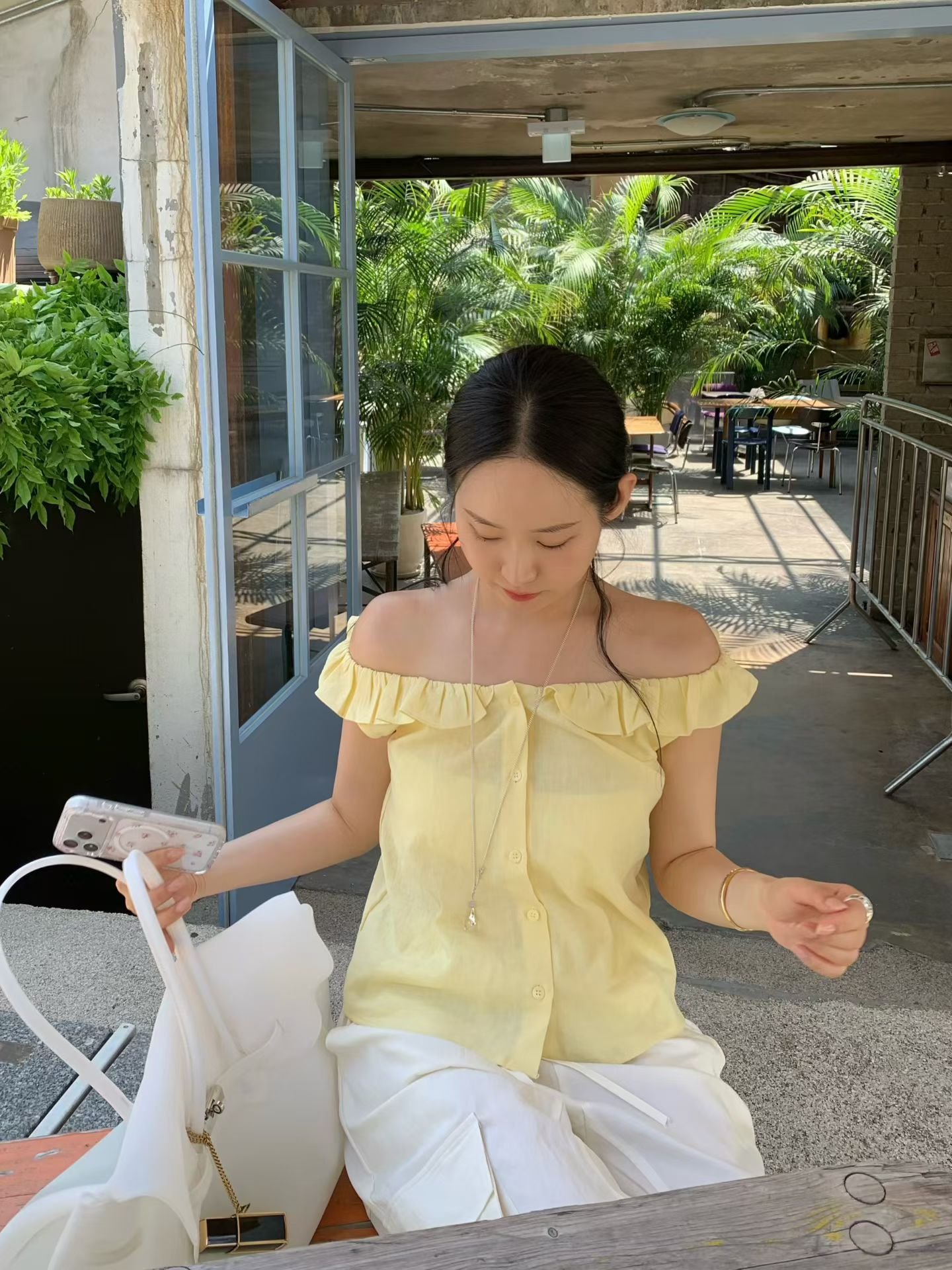 ♡正韓♡初夏荷葉袖亞麻背心