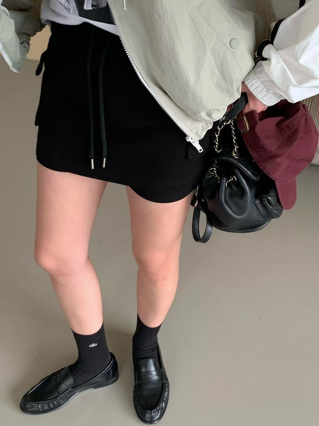 ♡正韓♡工裝風鬆緊棉裙