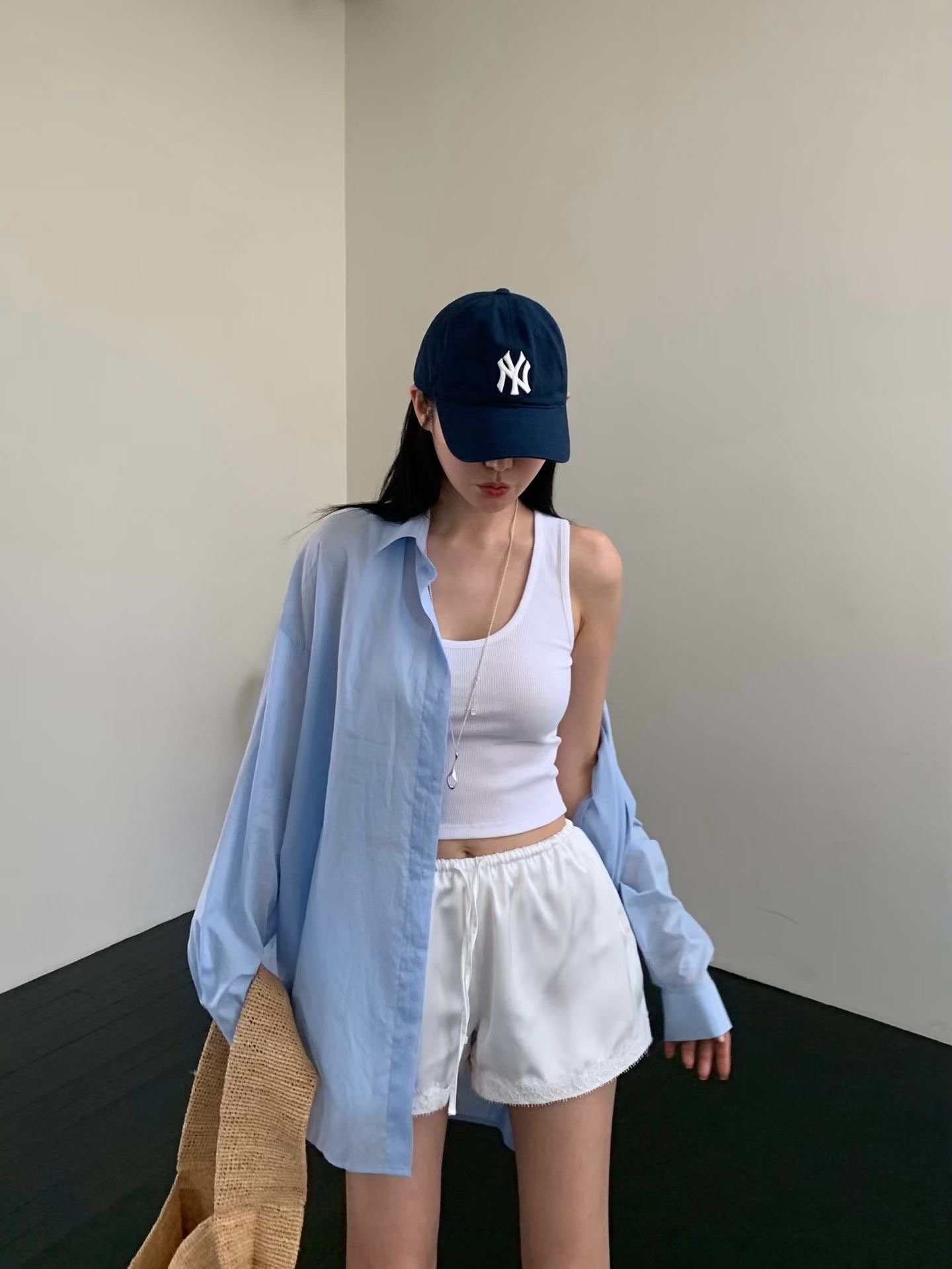 ♡正韓♡不易皺前短後長襯衫