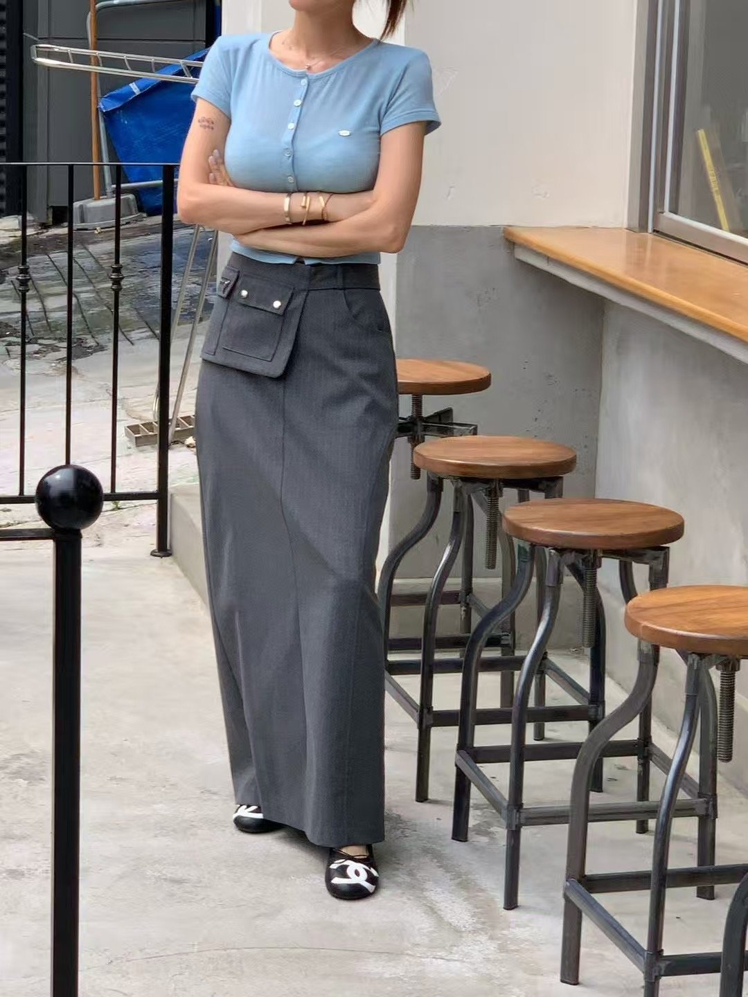♡正韓♡竹節棉小標上衣