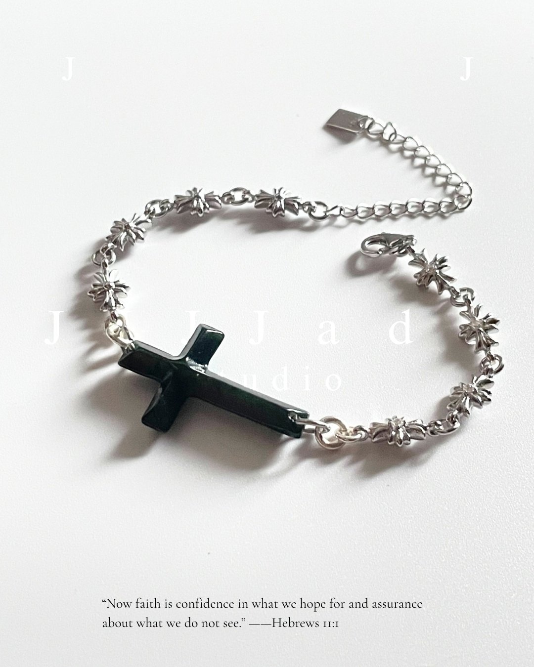 X42 奧瑟 |十字架手鍊 |黑青