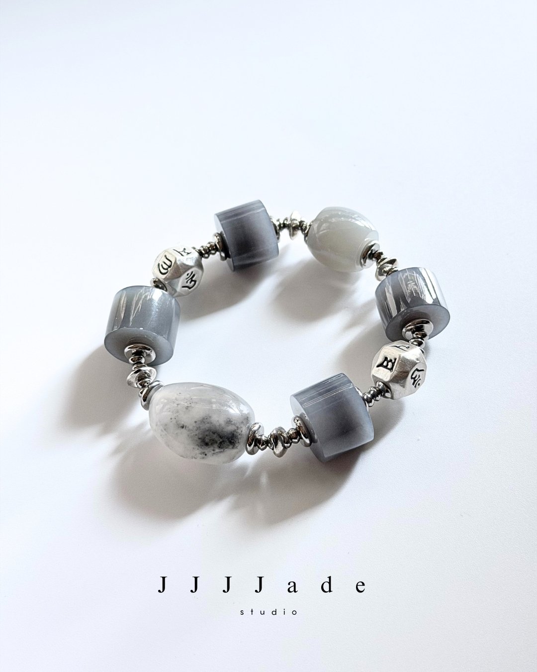 T324煙渺| 和田玉手串