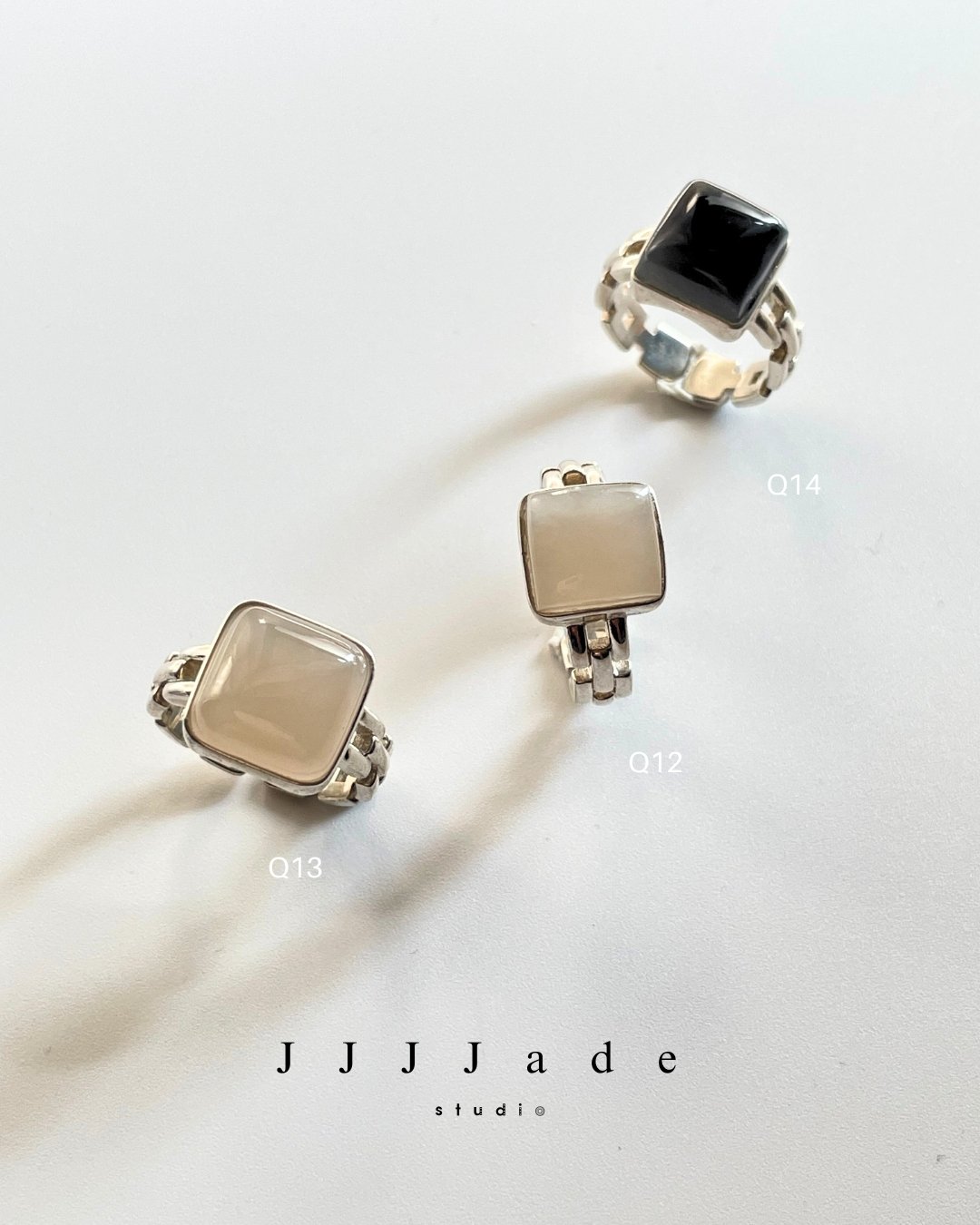 Q12 13 14 弧隙 | 銀鑲戒指