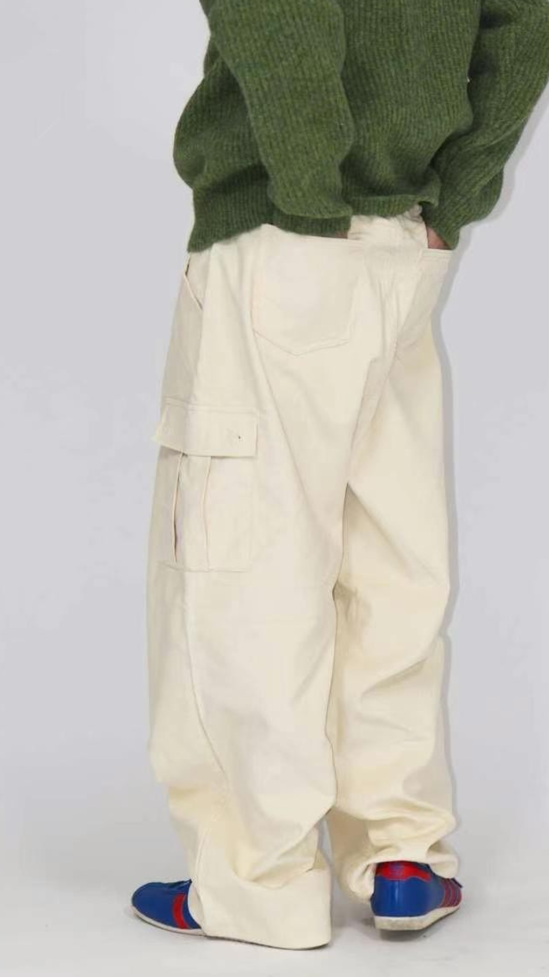 Cord Wide Cargo Pants