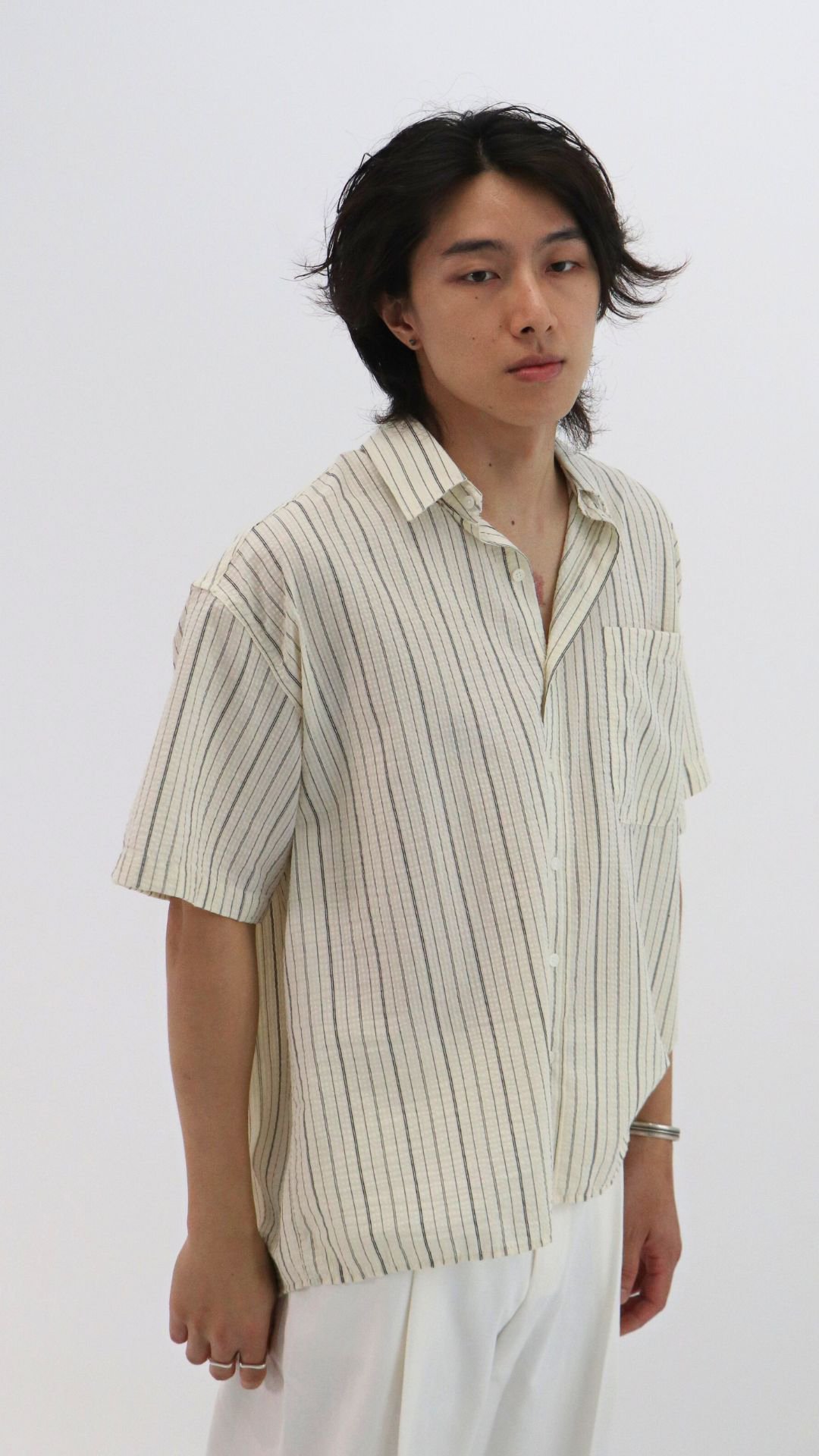 微透薄涼線條襯衫