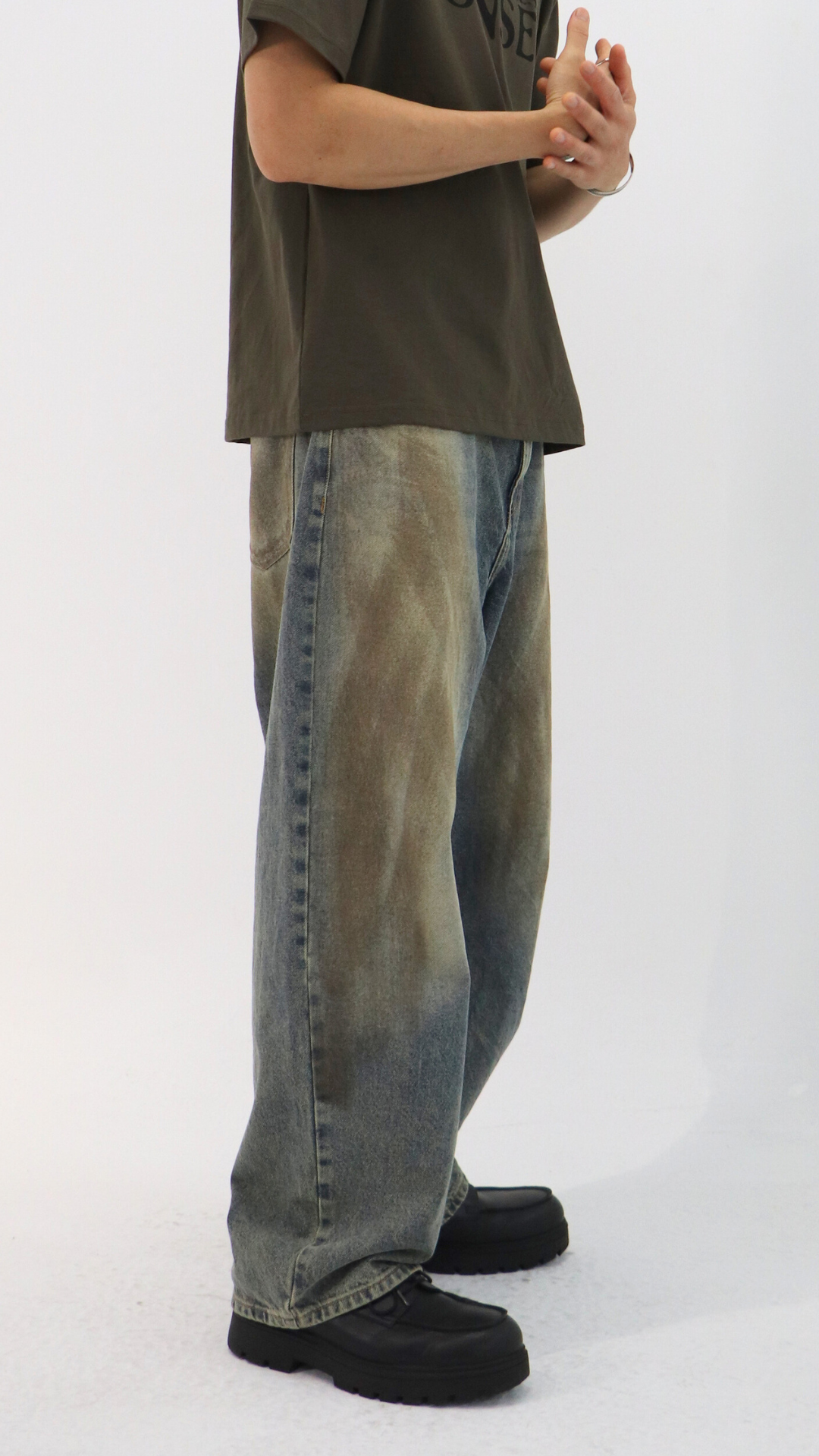 復古刷舊髒髒褲