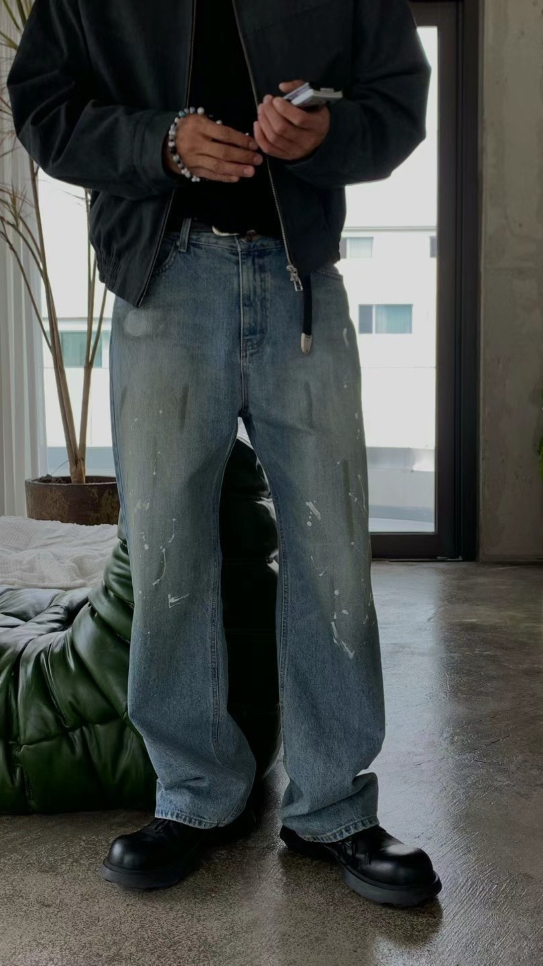 Splash-ink Straight Pants