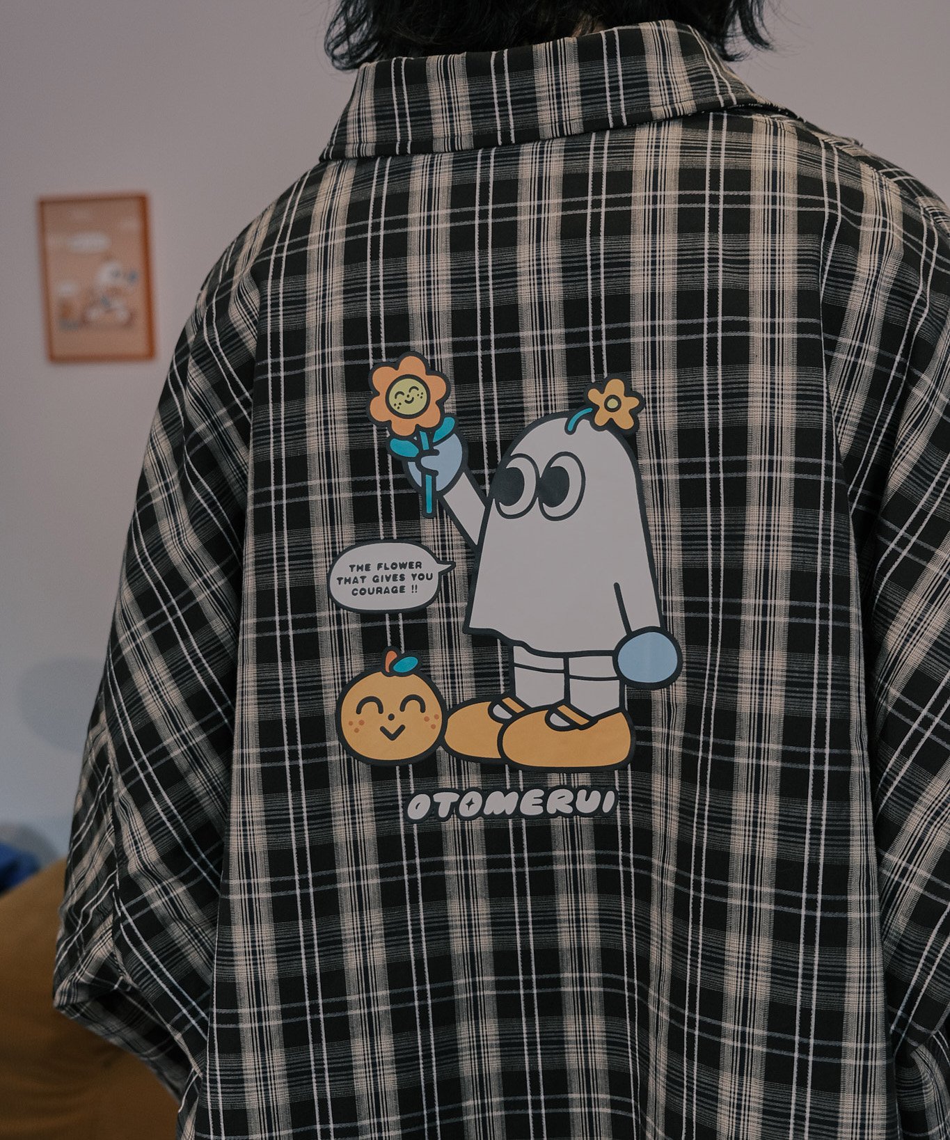 給你一點養份 格紋鋪棉襯衫