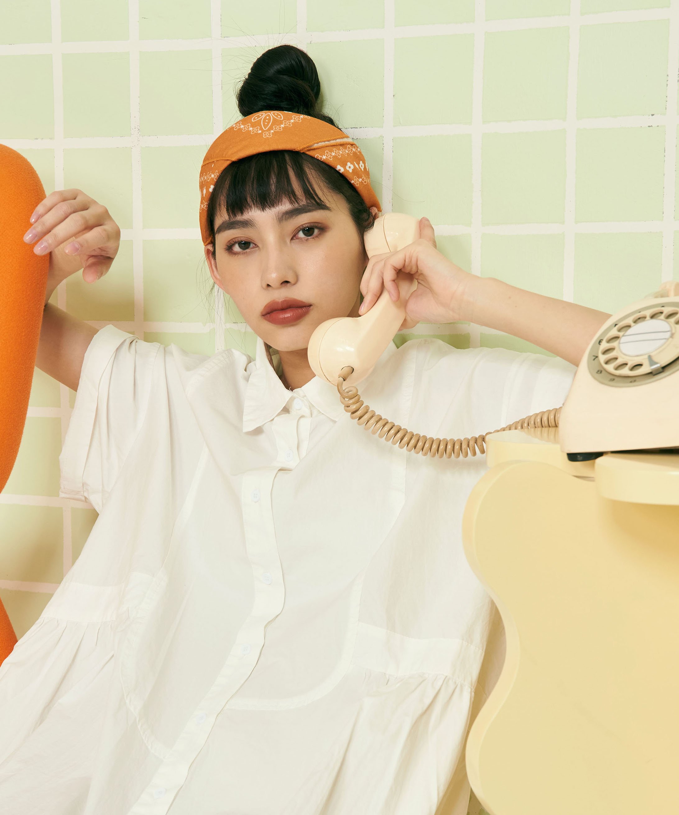 桔利花花變形蟲 方巾