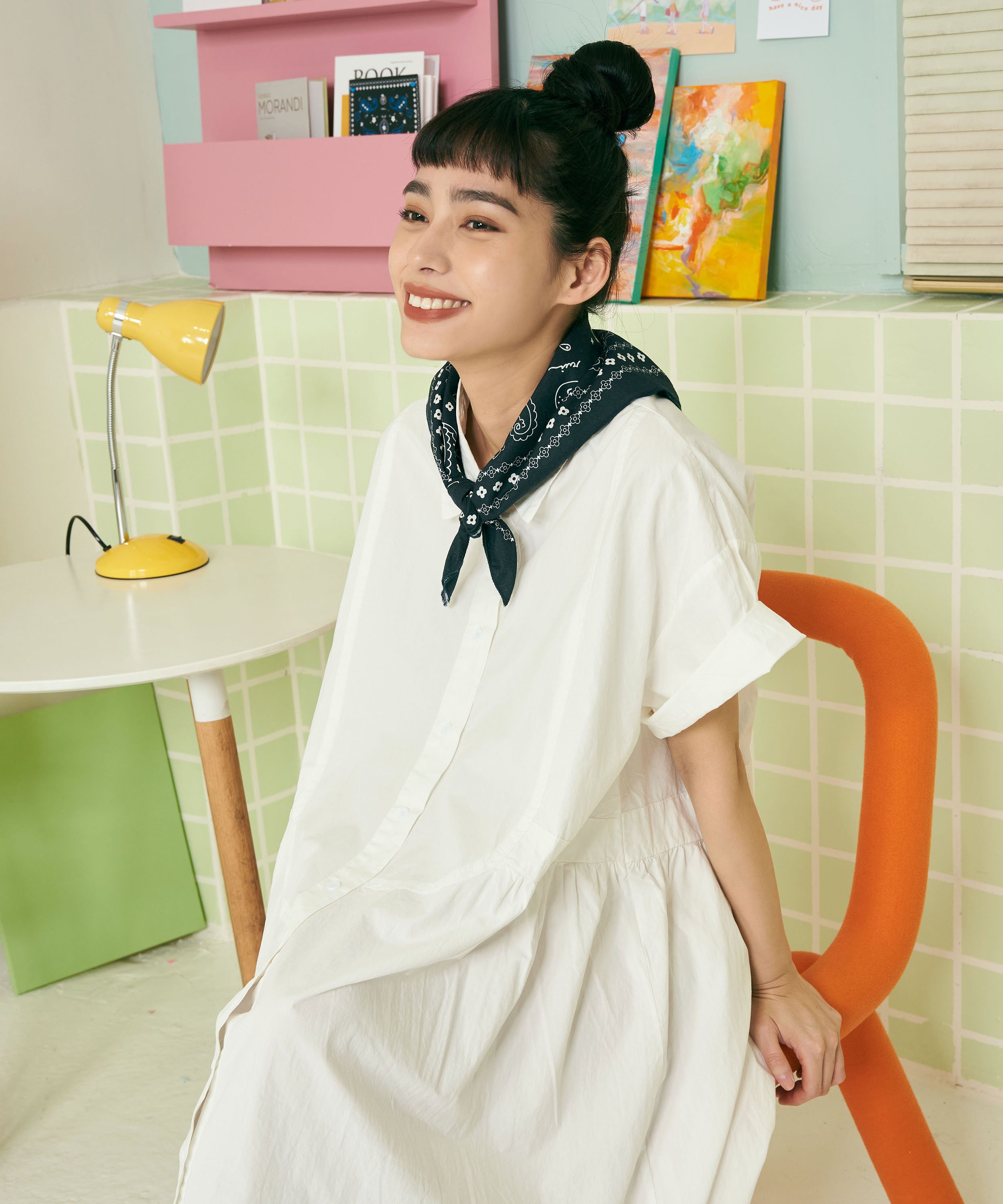 桔利花花變形蟲 方巾