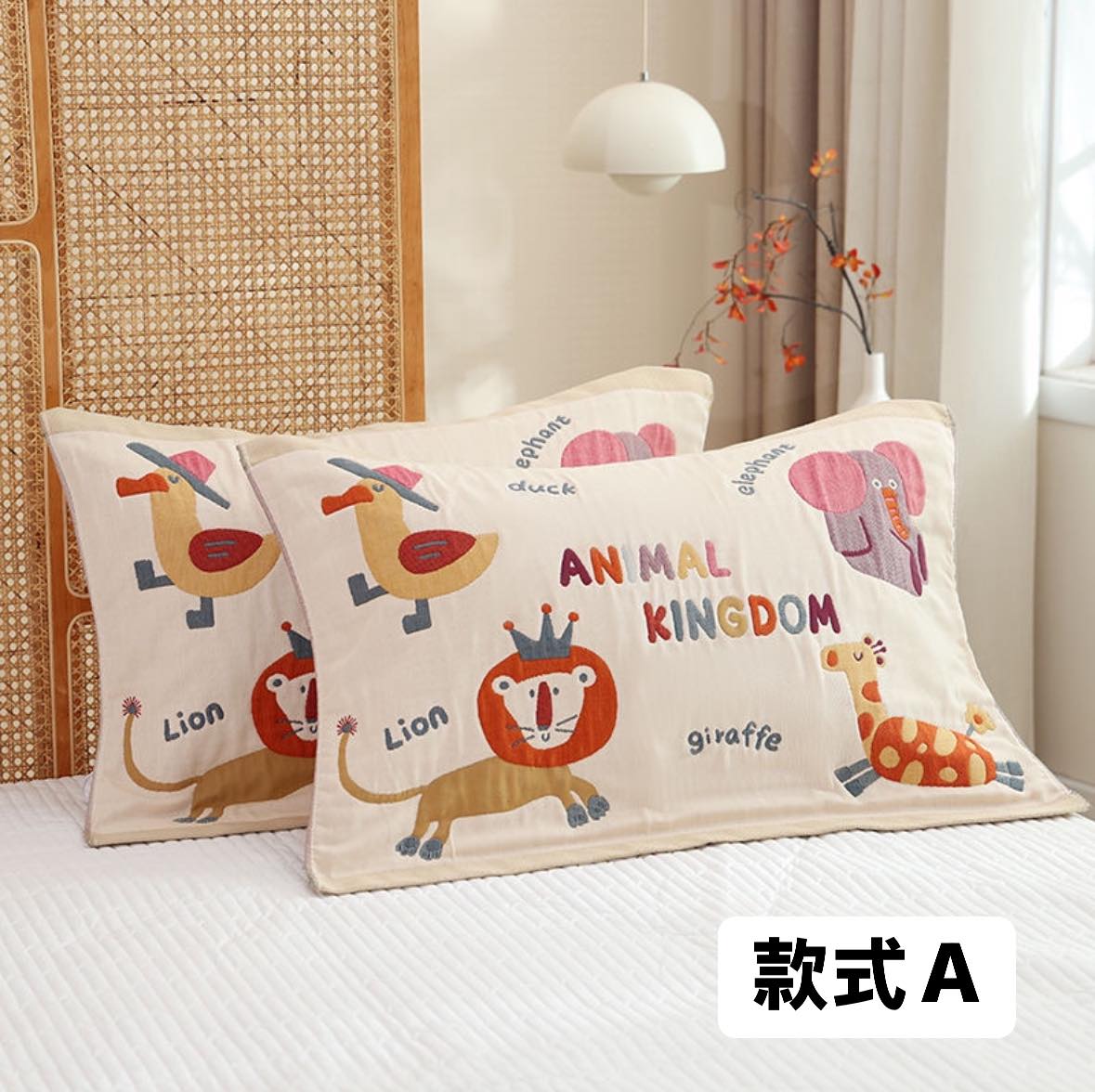 八層紗布舒適純棉多款枕頭套枕套