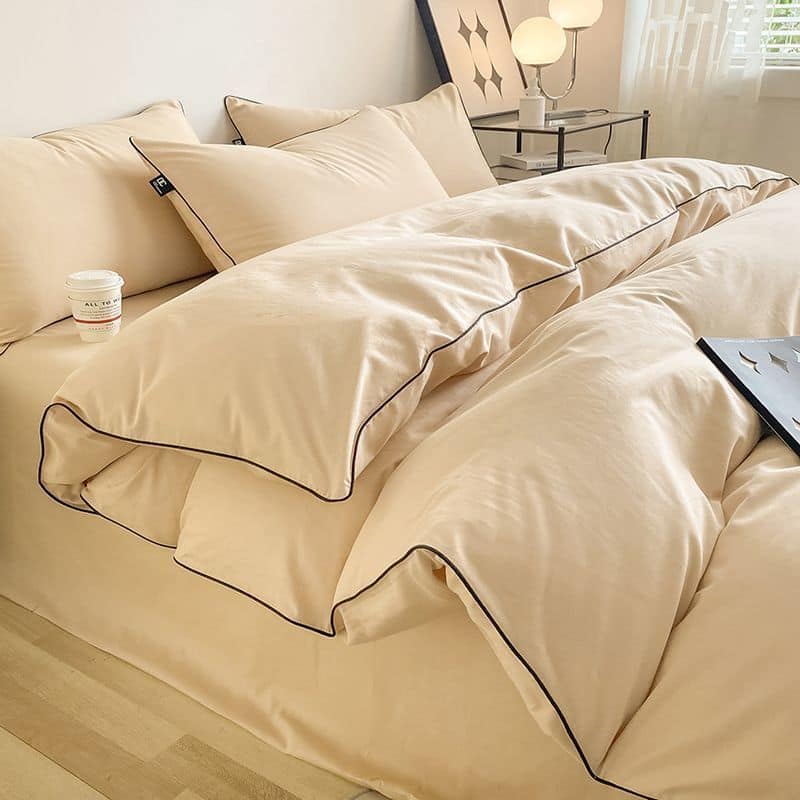 適合男士系列 純色長絨棉4件床包件套