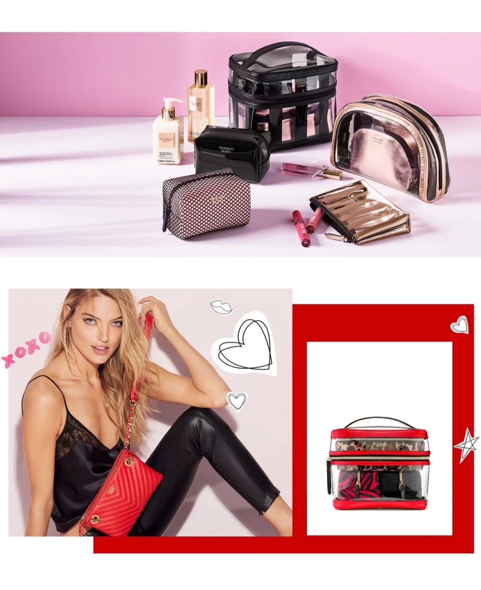 全新正品維密全新豹紋四組合化妝包  現貨